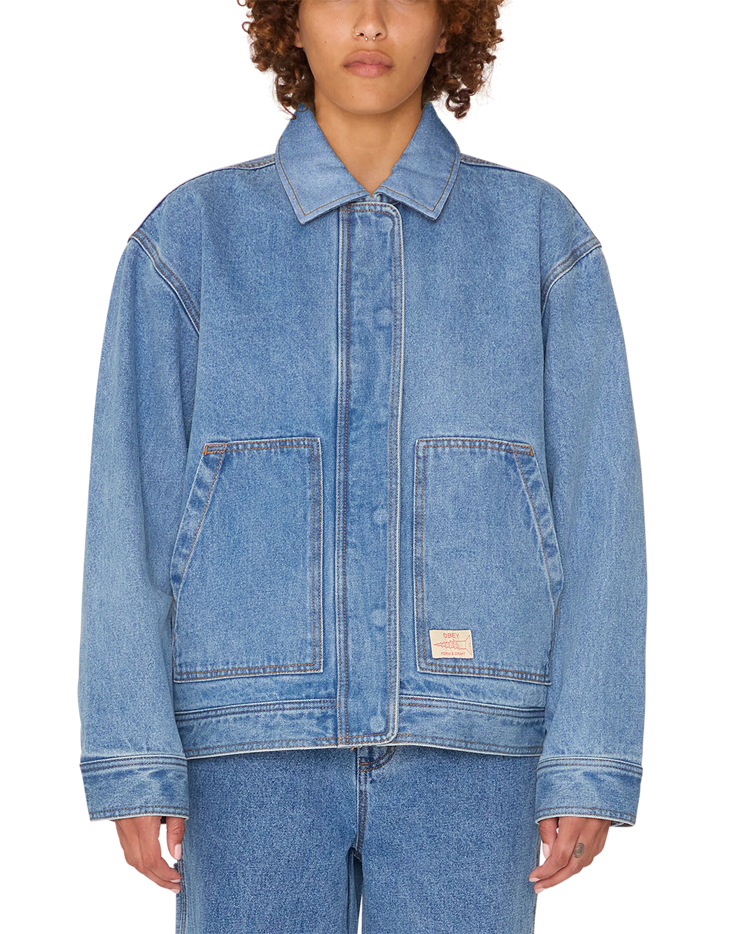 obey sybil jacket light indigo (zoomed)