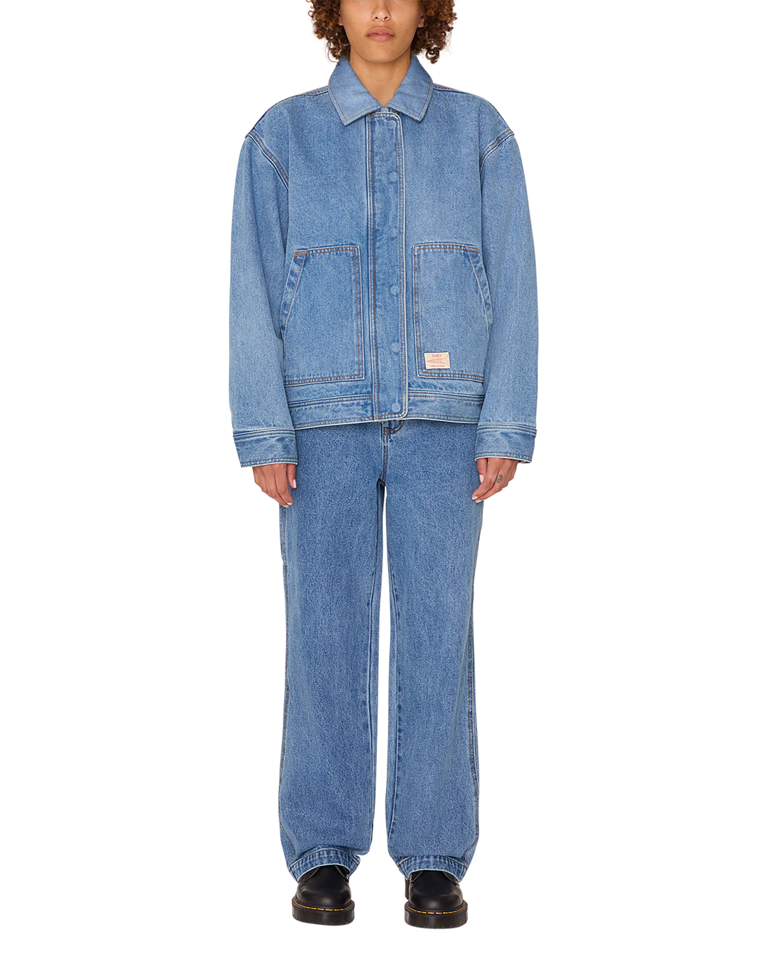 obey sybil jacket light indigo (zoomed)