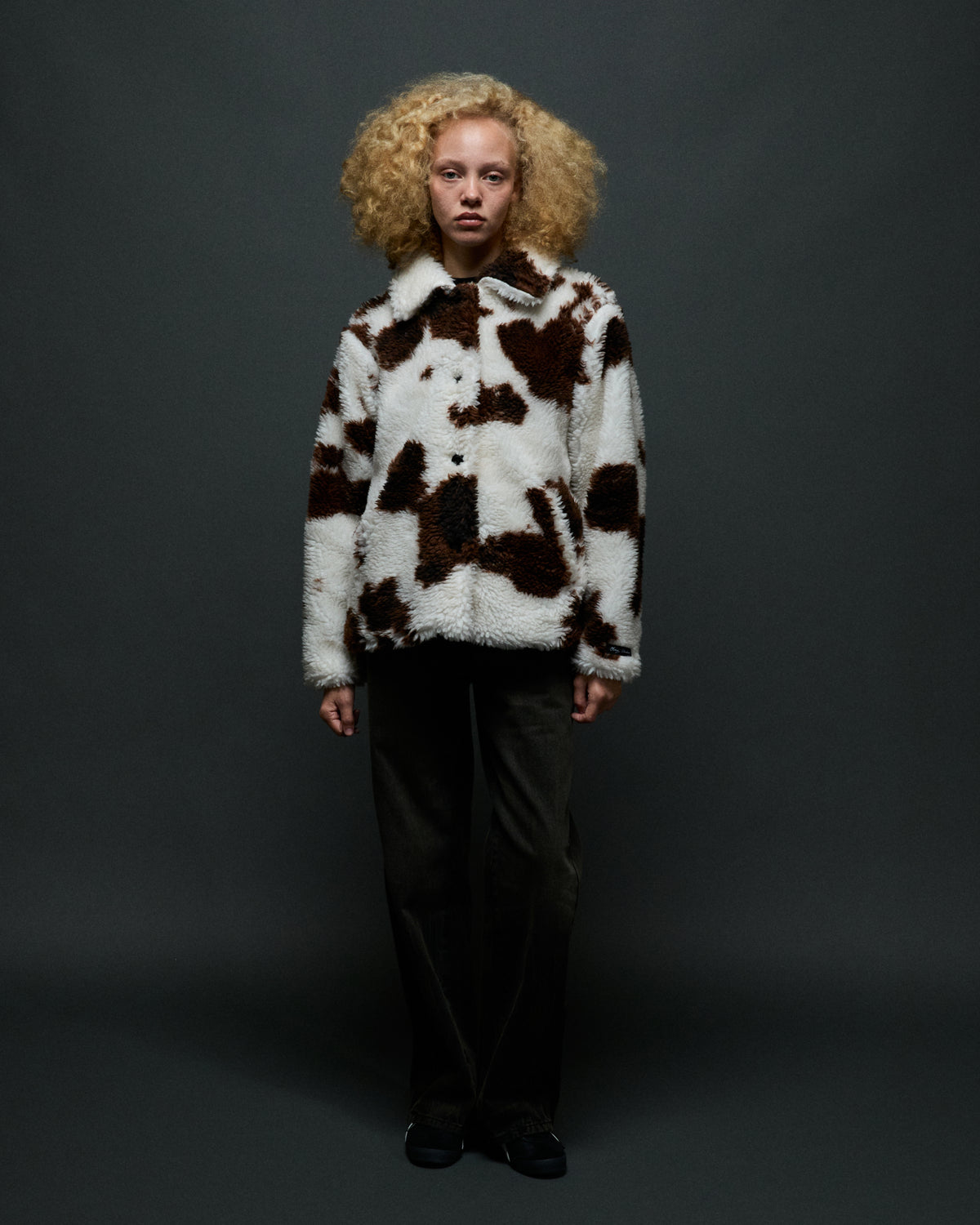 obey-nolie-sherpa-short-coat-cow-print