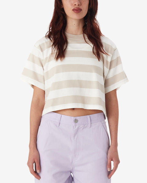 ADAMS STRIPE CROPPED T-SHIRT | OBEY Clothing