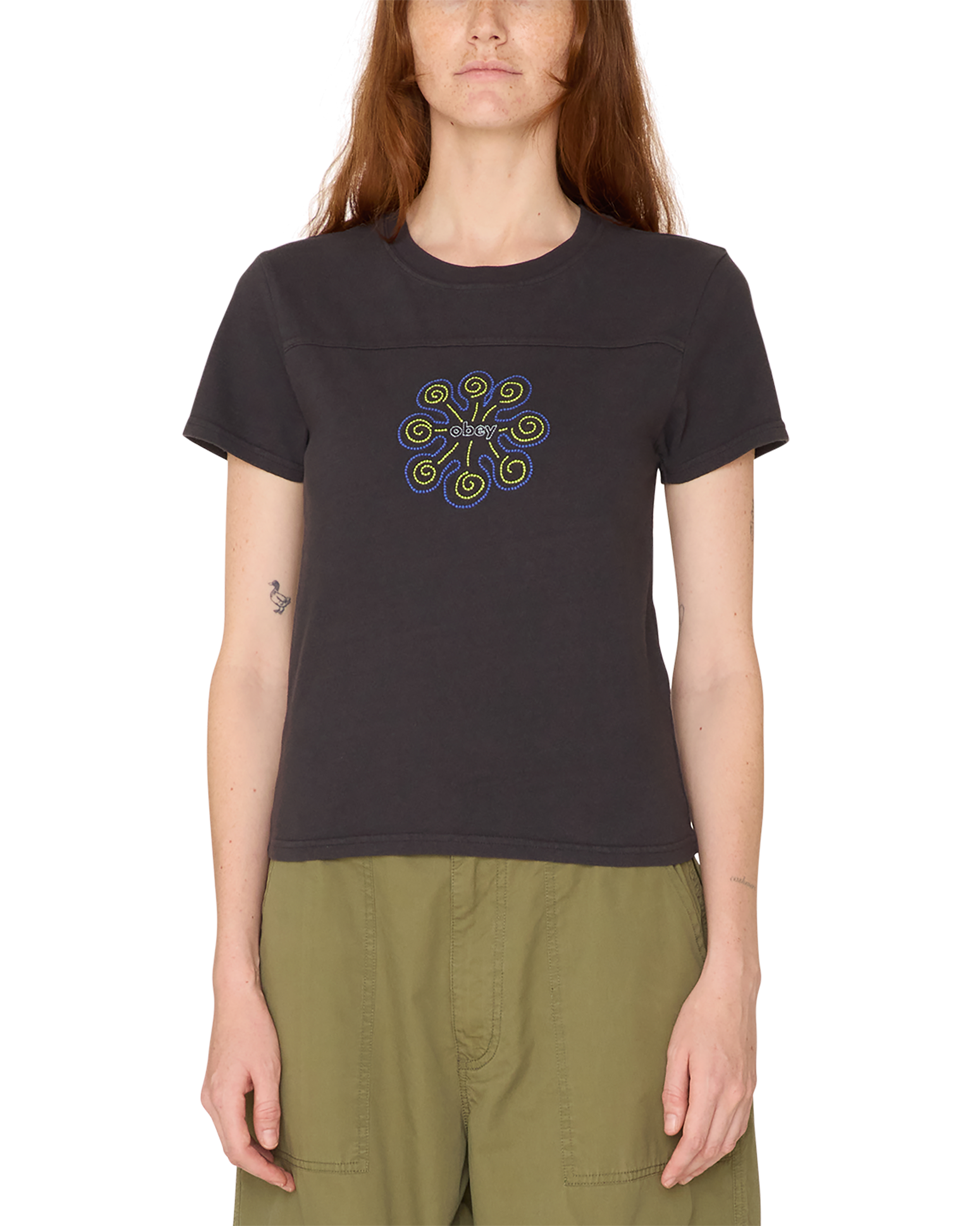 obey relax t shirt digital black (zoomed)