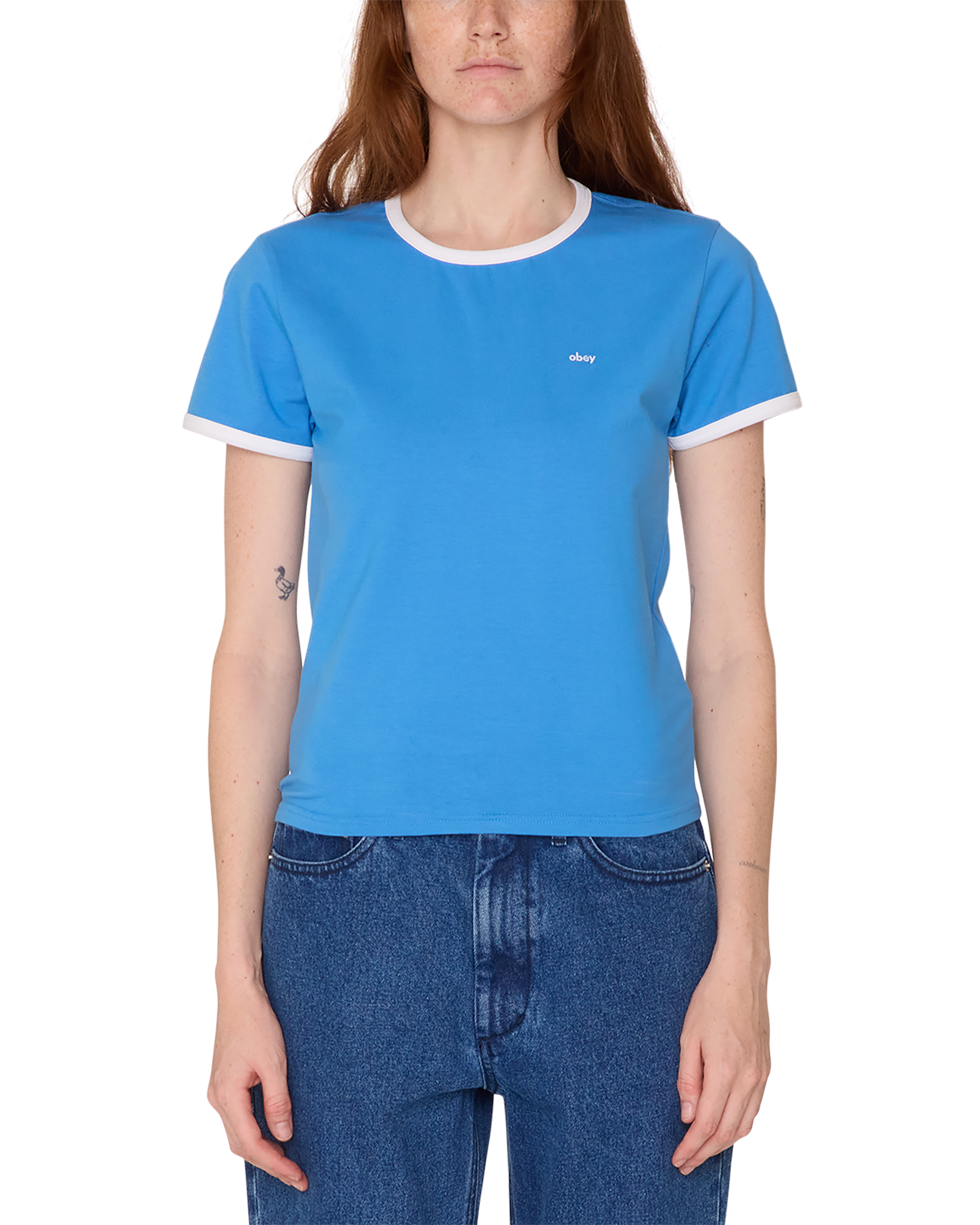 obey tyler ringer t shirt blue (zoomed)