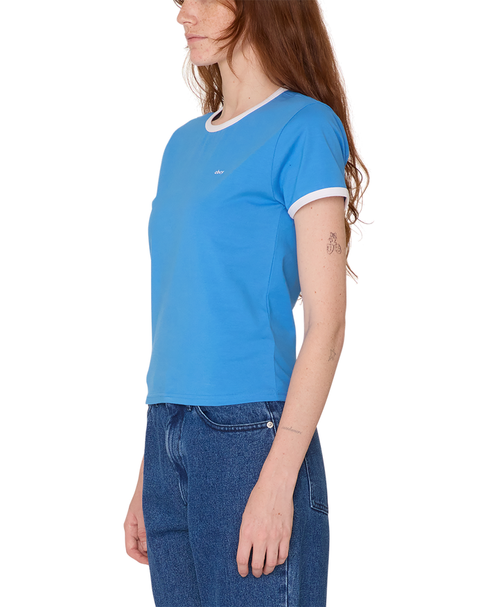 obey tyler ringer t shirt blue - alternate view