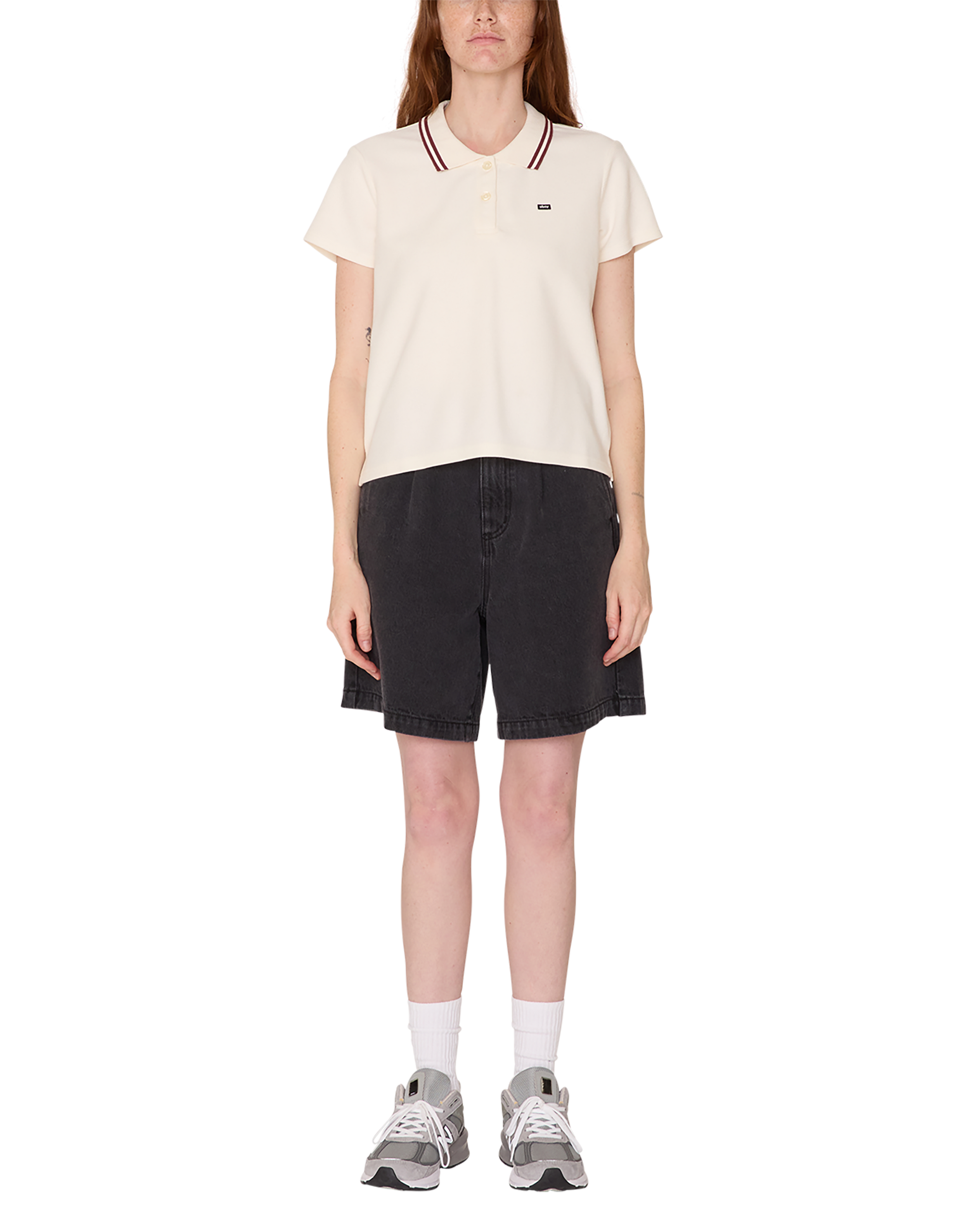 obey dual polo marshmallow (zoomed)