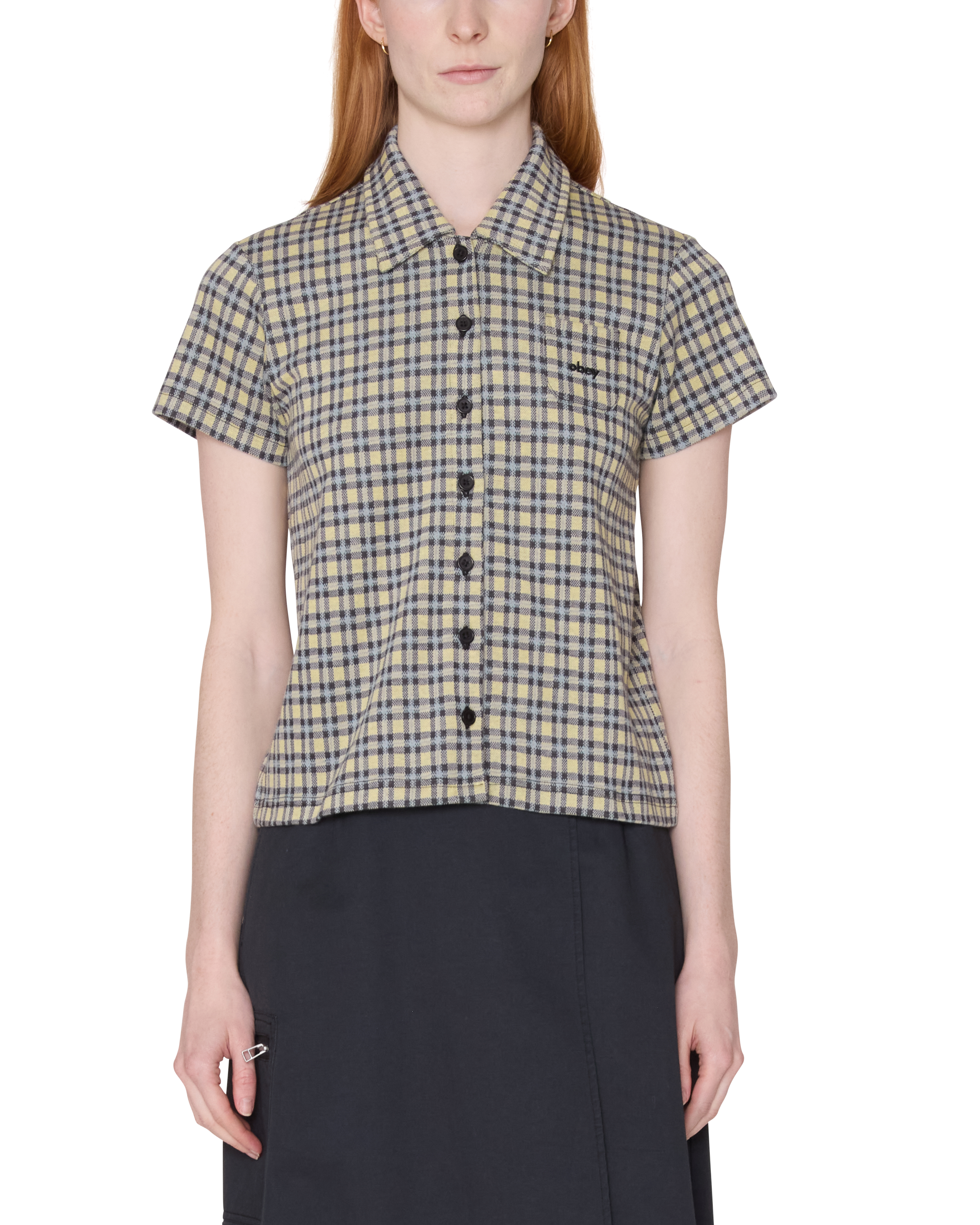 LILA MICRO CHECK POLO – OBEY CLOTHING