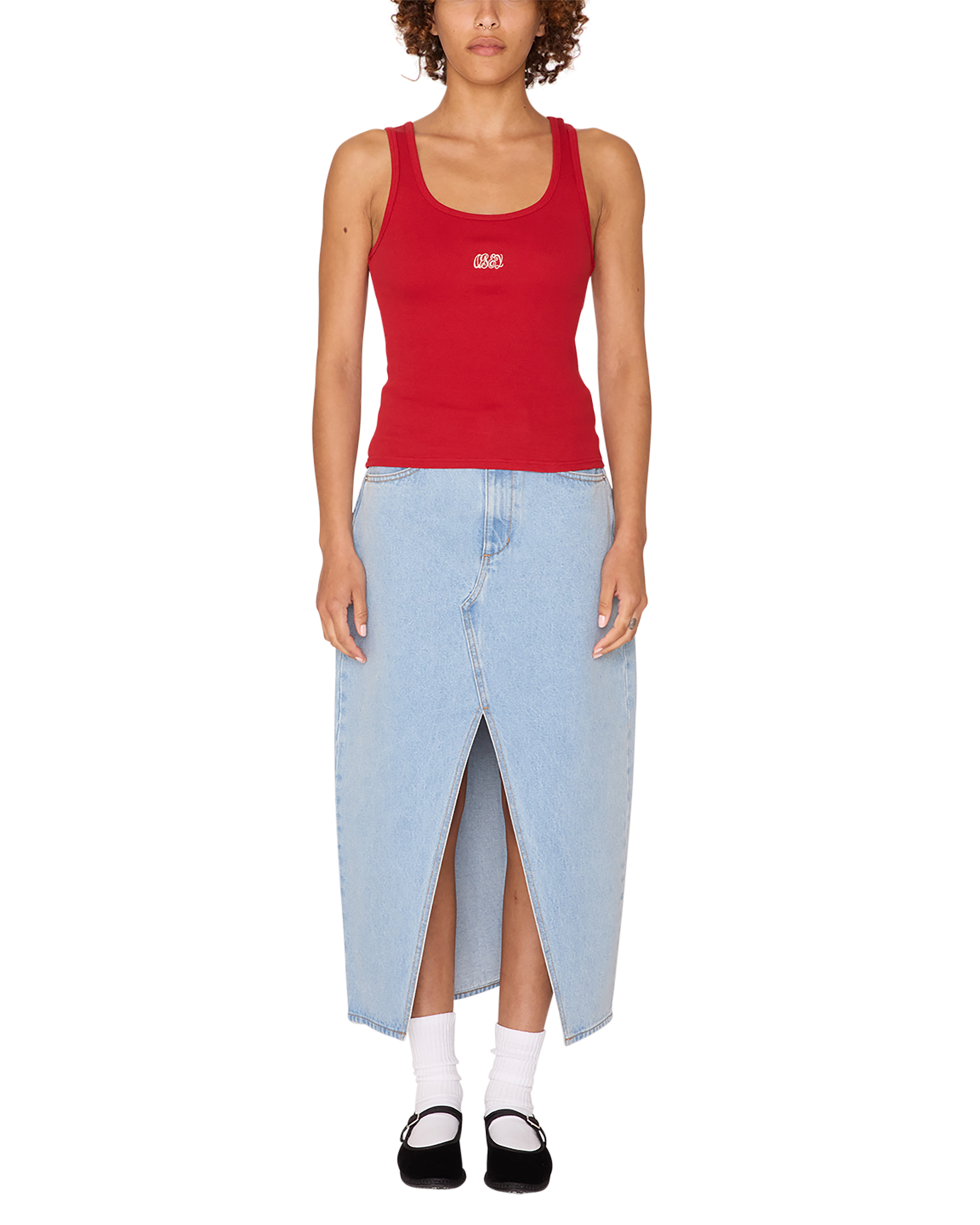 obey ribbon rib tank red (zoomed)