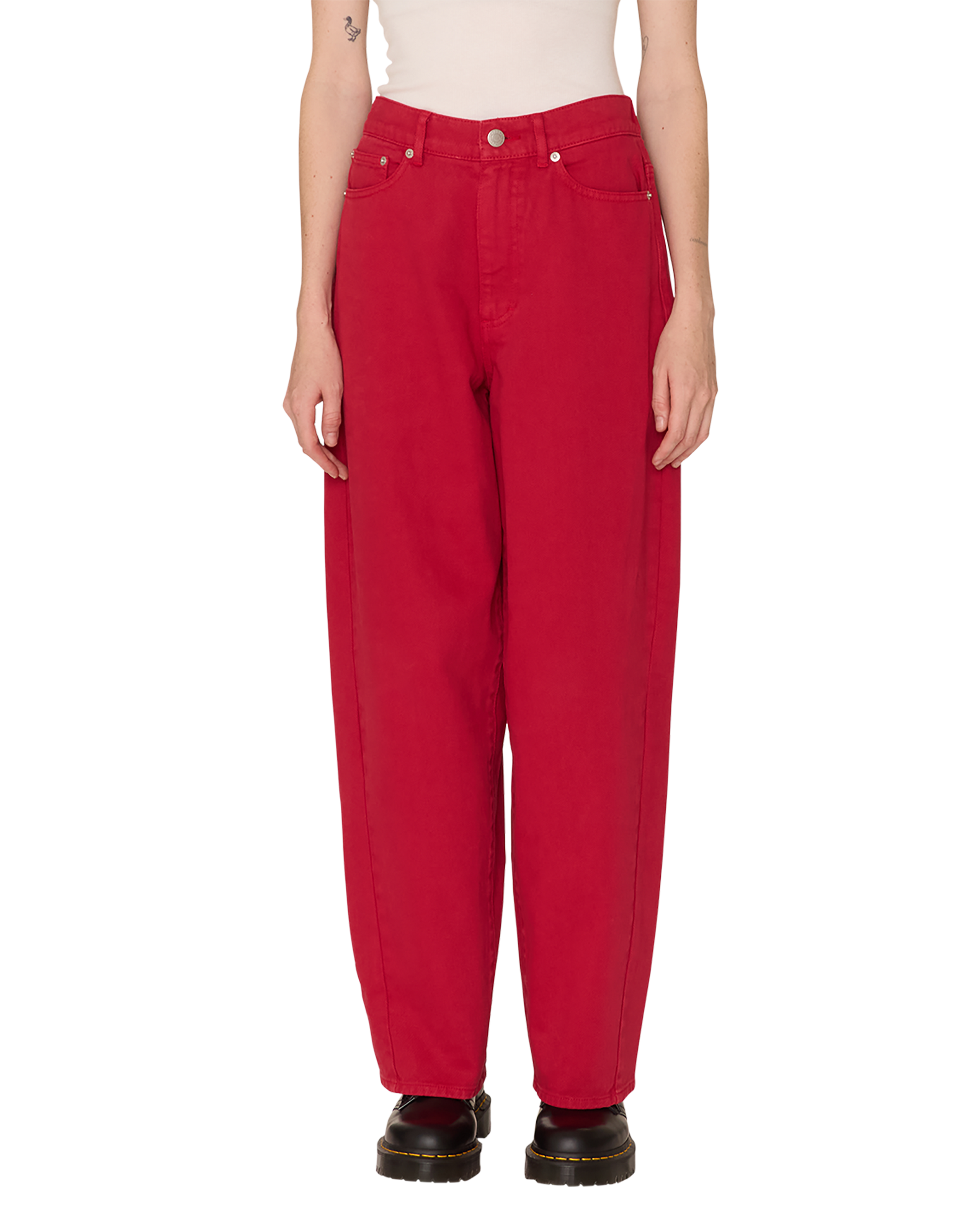 obey leah iii baggy denim pepper (zoomed)