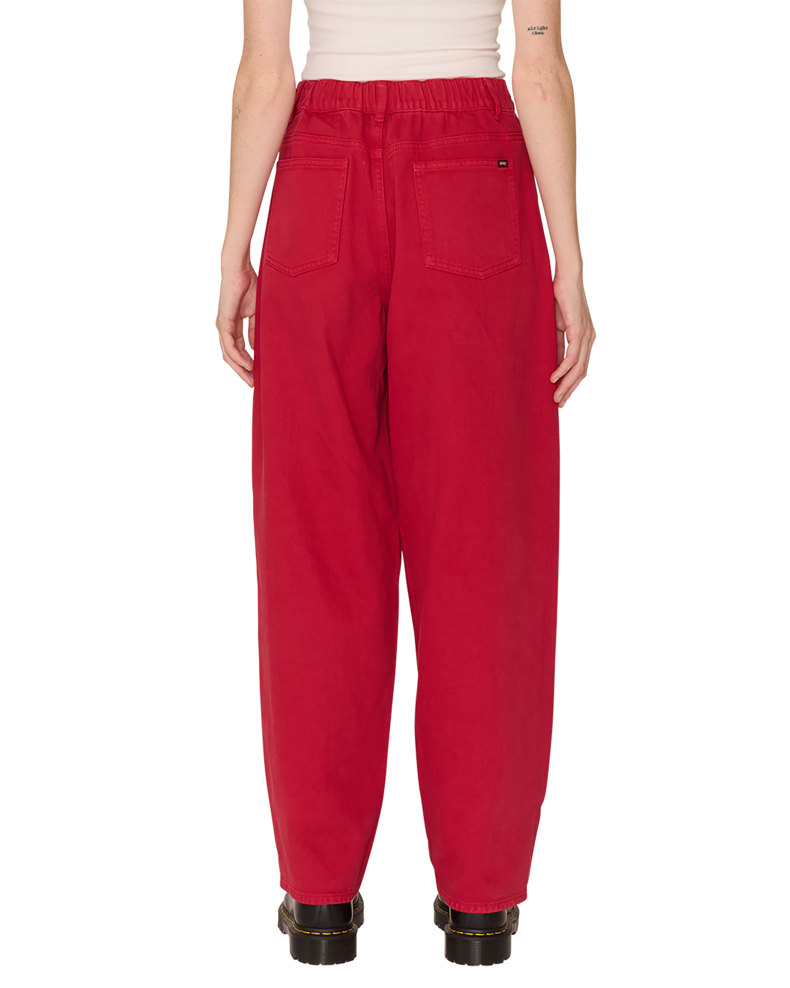 obey leah iii baggy denim pepper (zoomed)