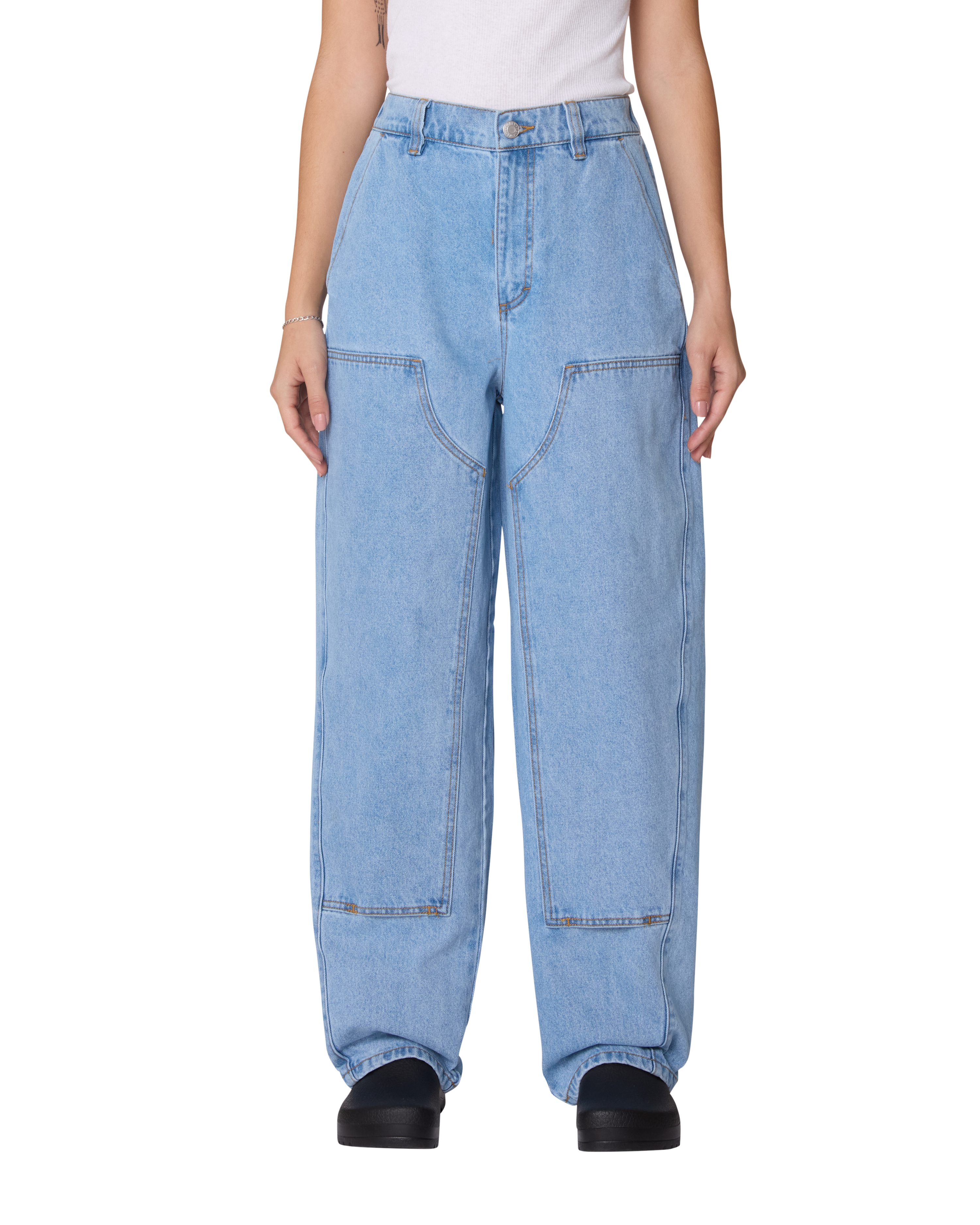 ☆beeden L EYELET SEMI LOOSE DENIM☆ パンツ BEEDEN L EYELET SEMI