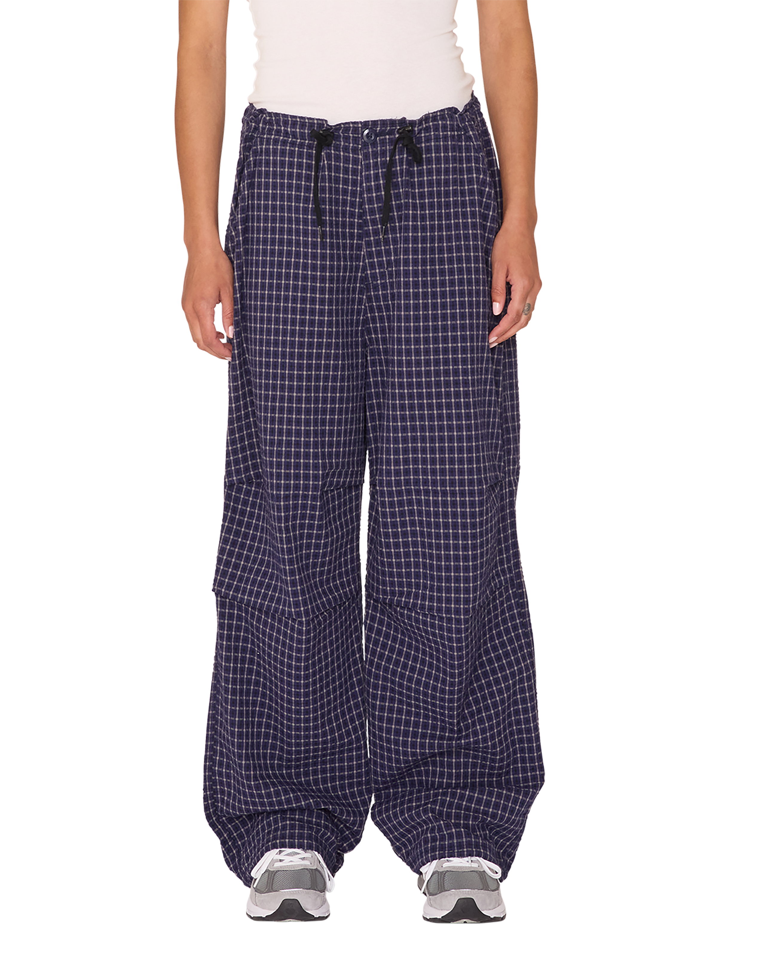 obey circa parachute pant blue multi (zoomed)