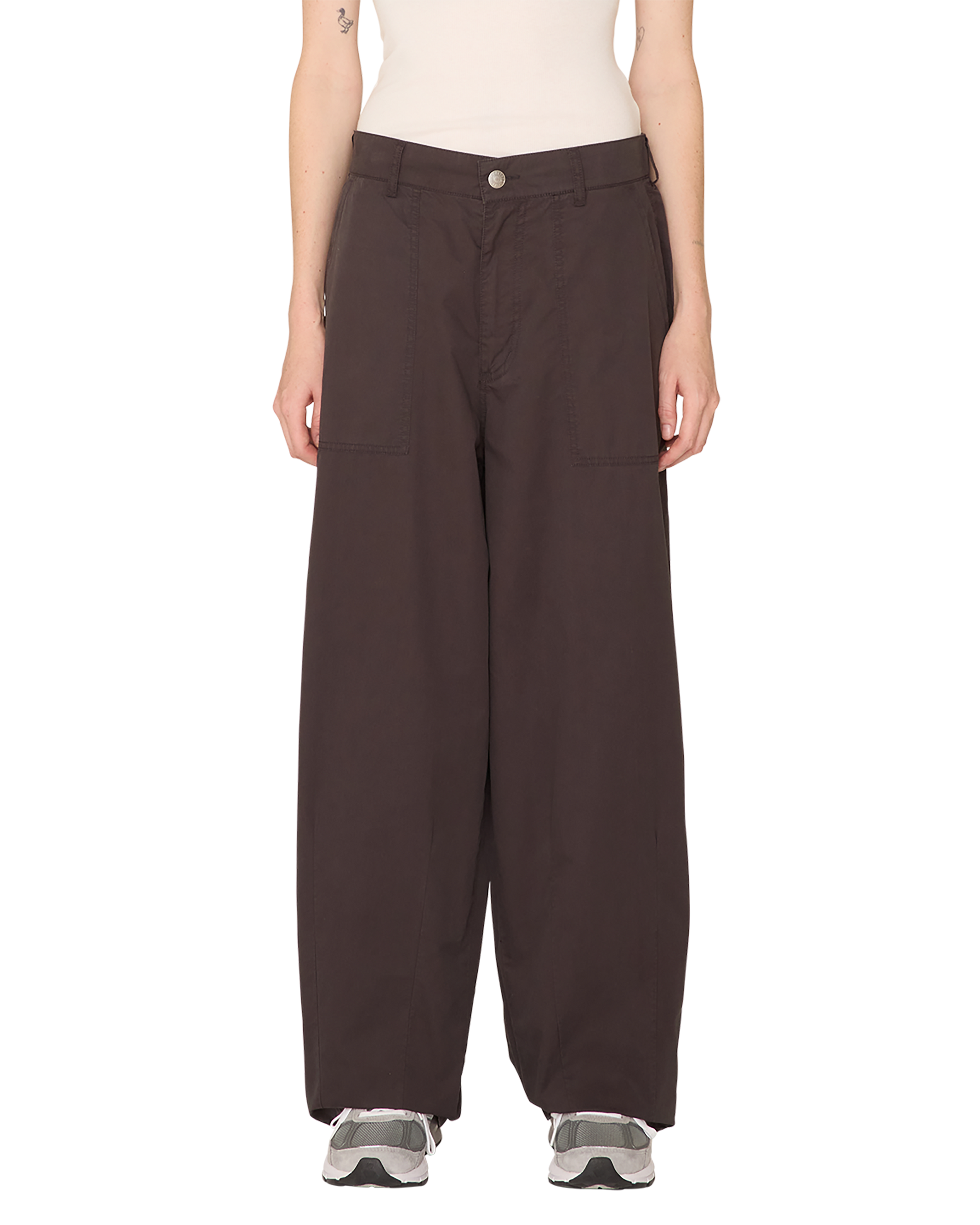 obey volume utility pant black coffee (zoomed)