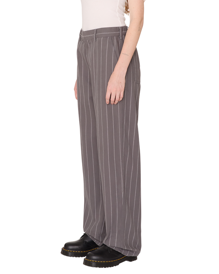 obey mystery stripe carpenter pant dark grey multi - alternate view