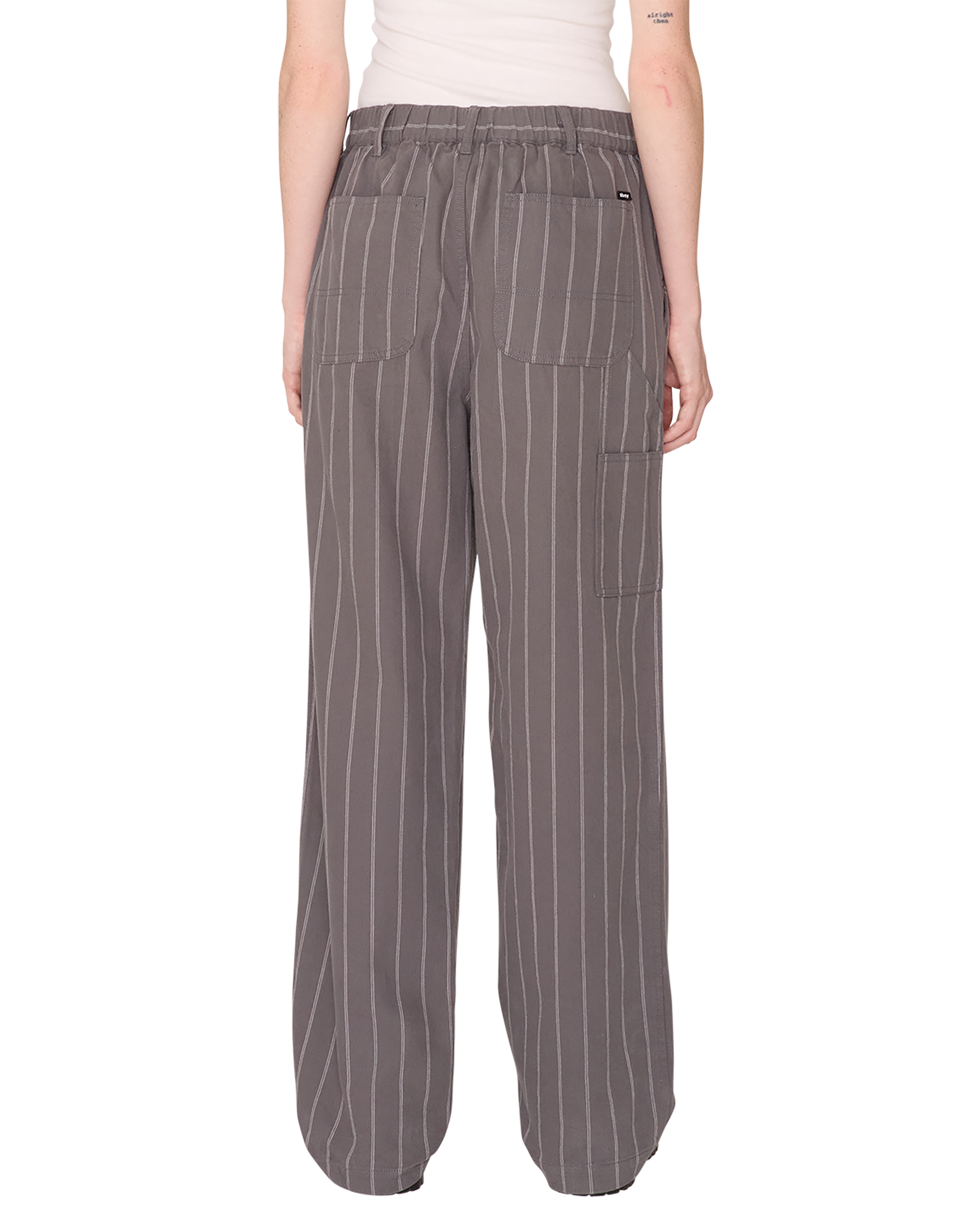 obey mystery stripe carpenter pant dark grey multi (zoomed)