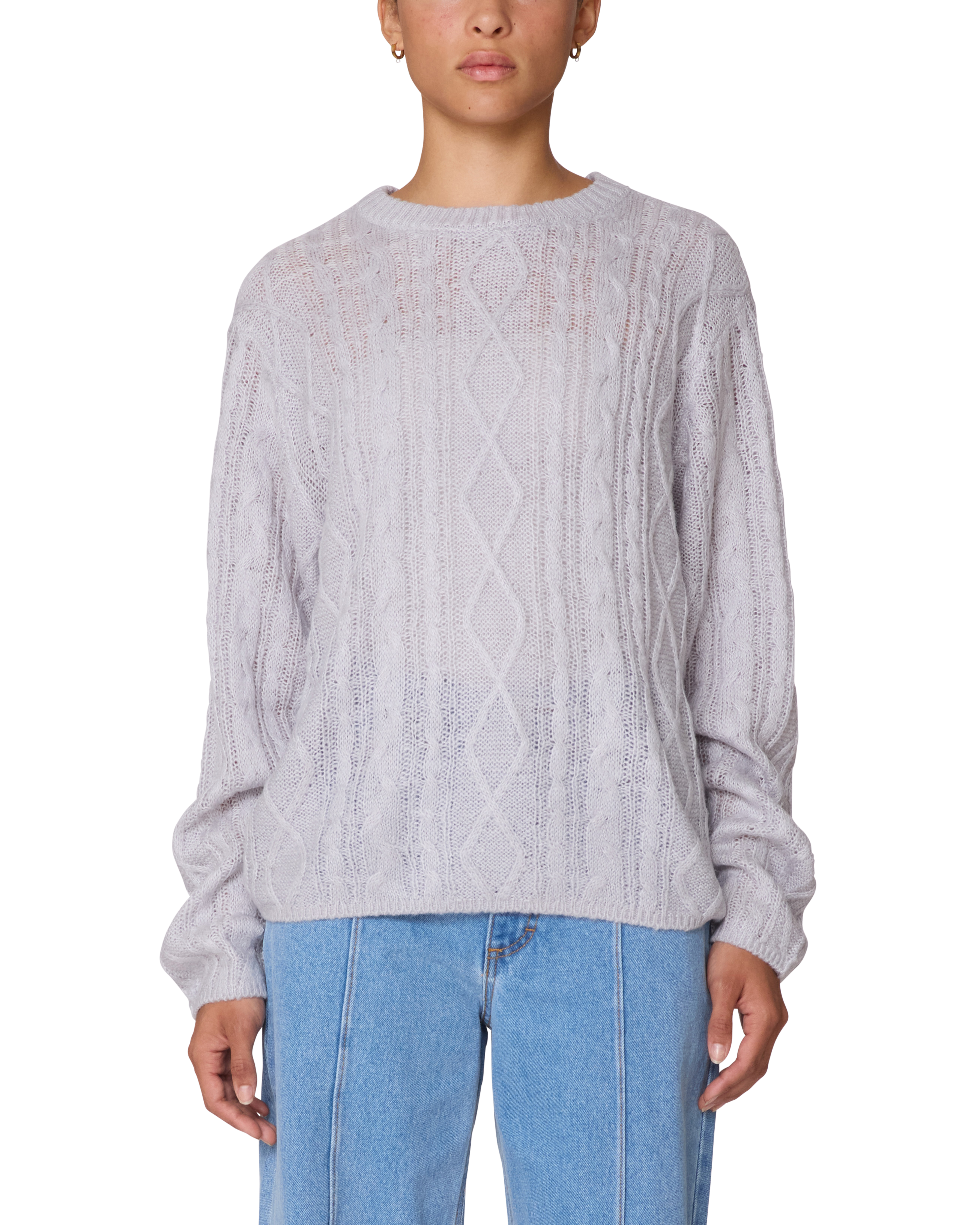 ISABELLA LOOSE CABLE SWEATER – OBEY CLOTHING
