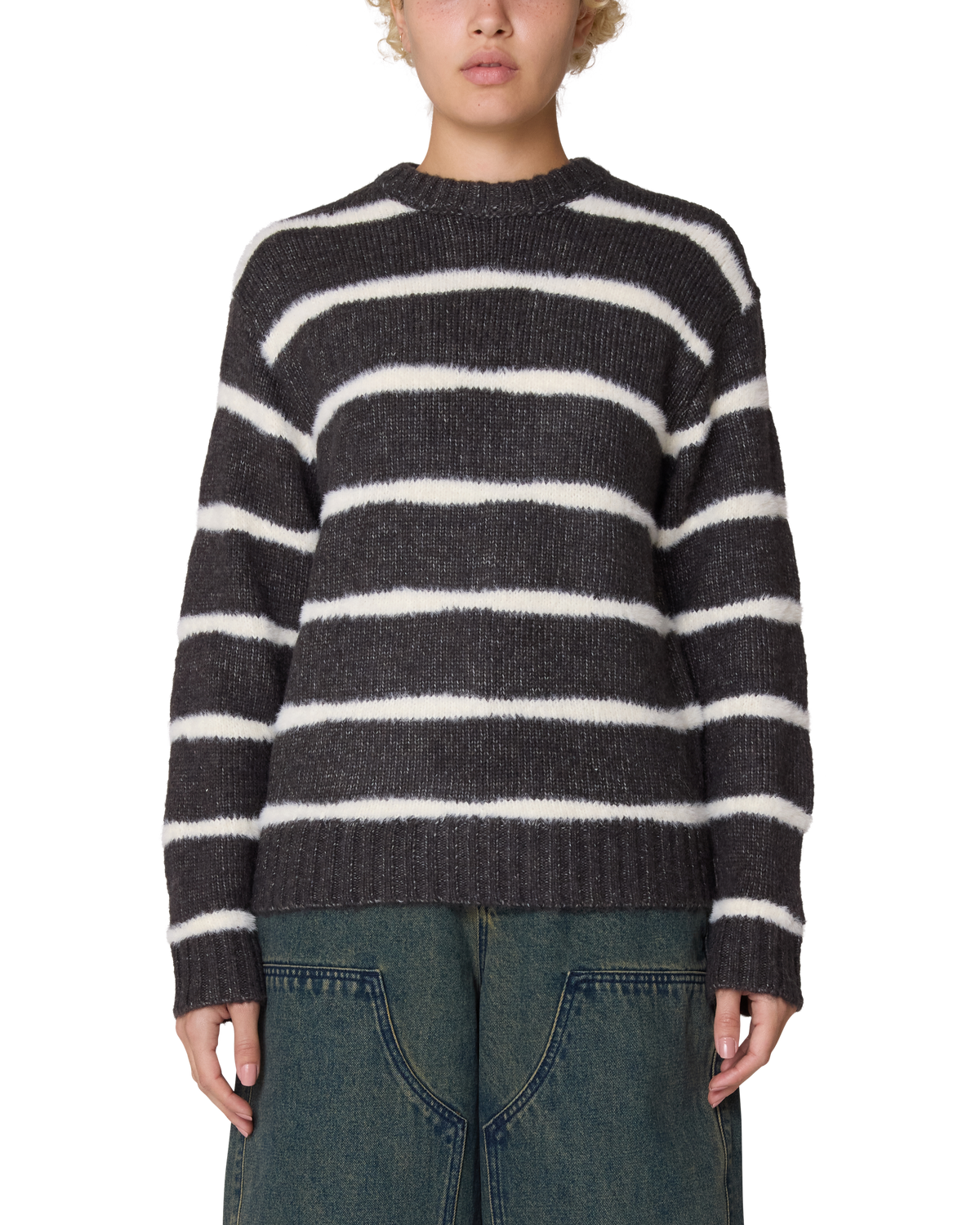 CASEY STRIPE CREW SWEATER