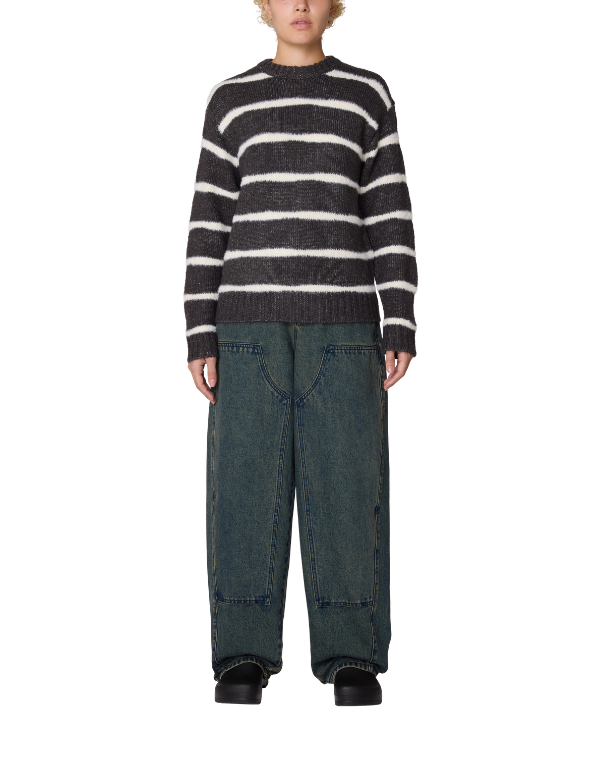 CASEY STRIPE CREW SWEATER