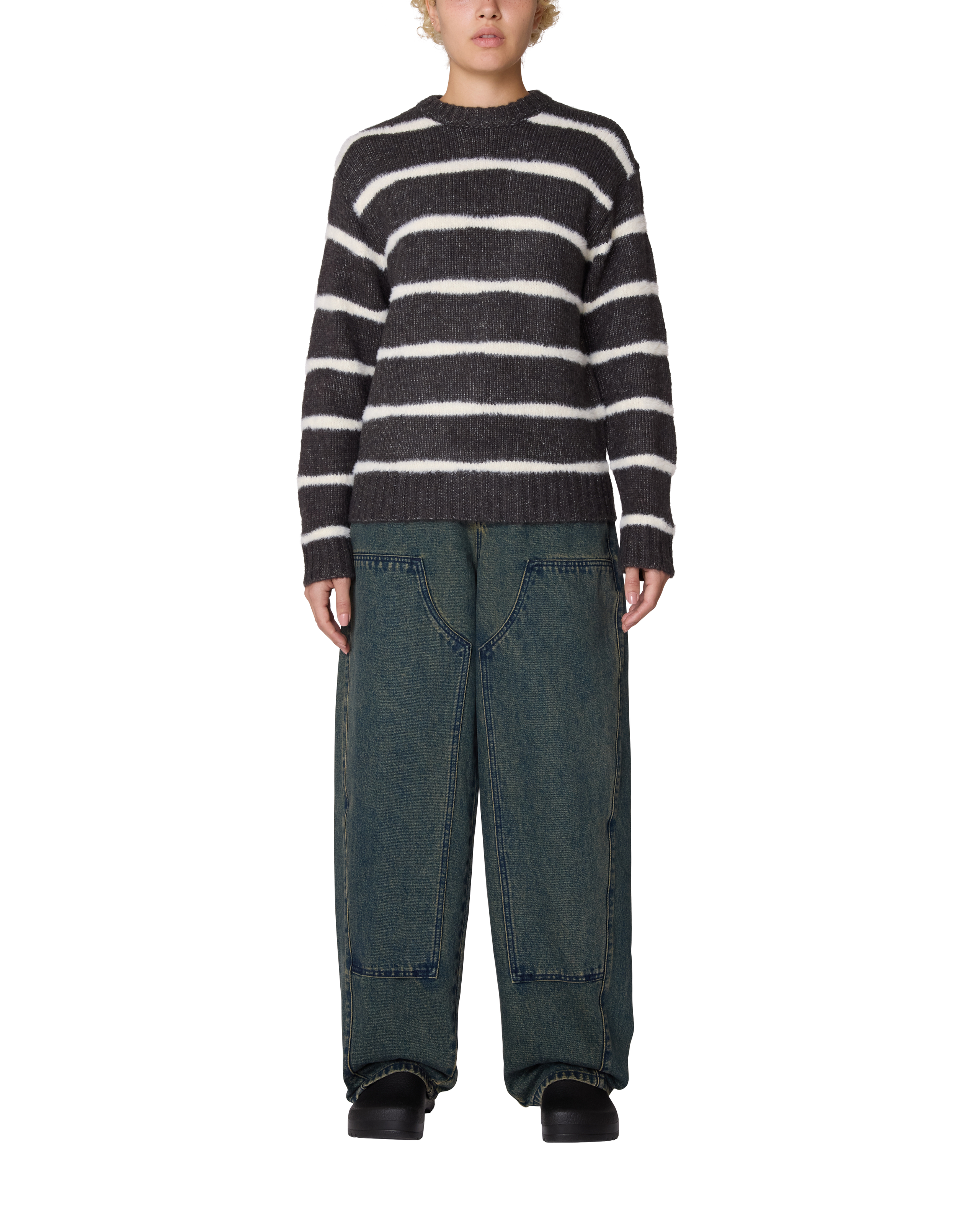 CASEY STRIPE CREW SWEATER (zoomed)