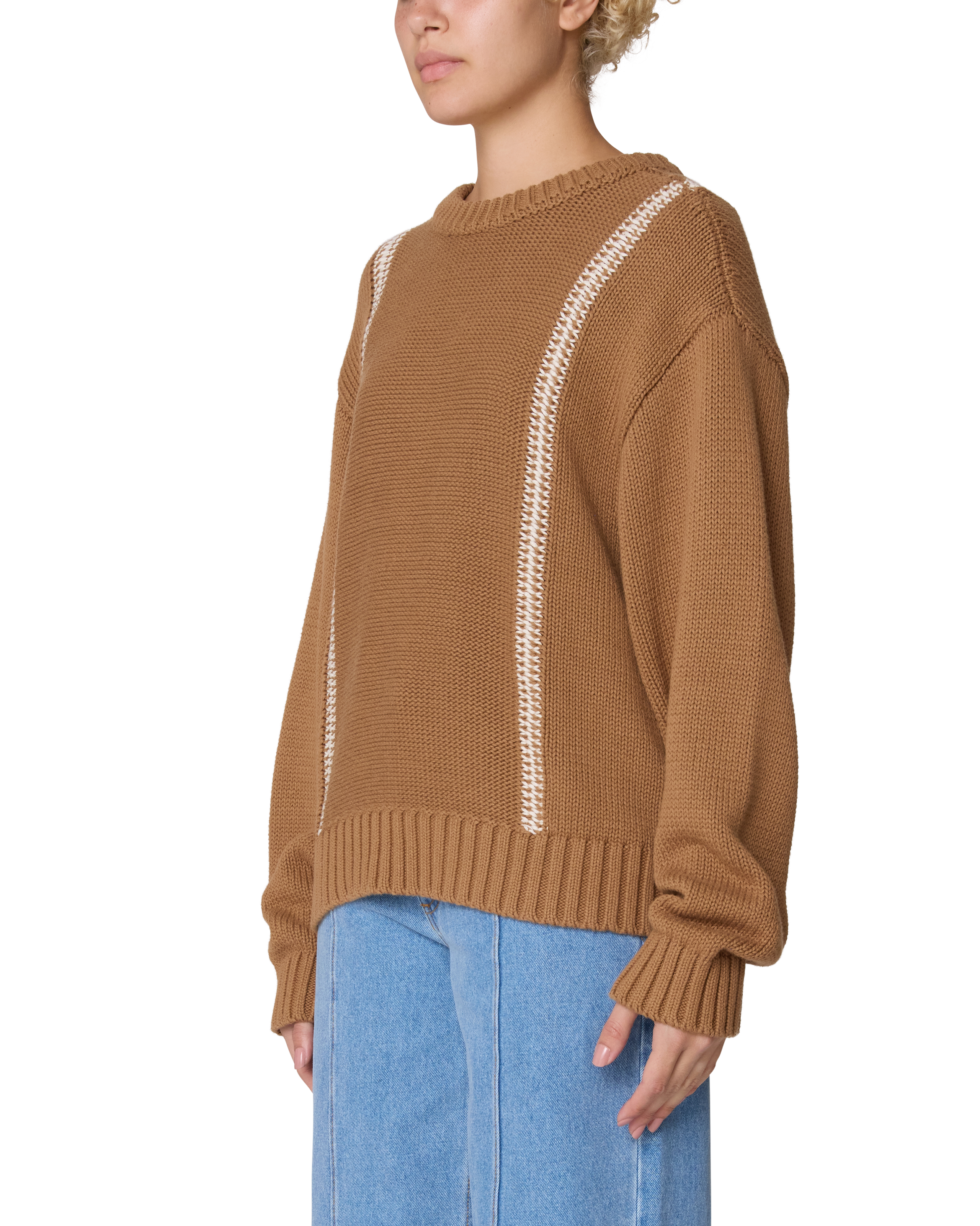 MEND STITCH CREW SWEATER (zoomed)