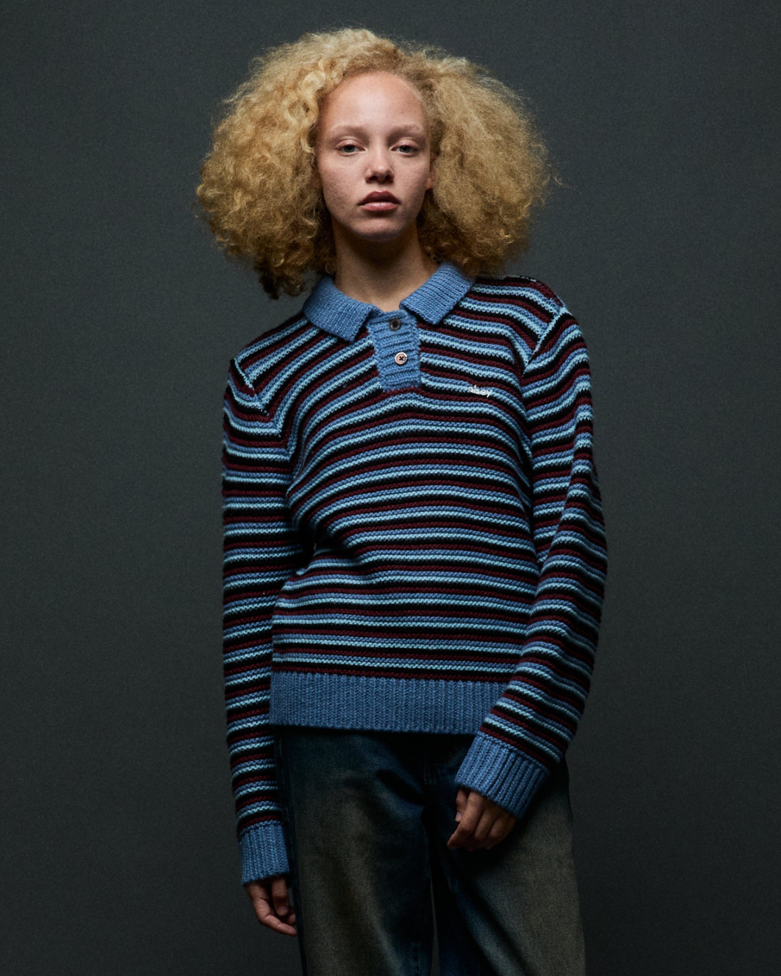 COLETTE POLO SWEATER (zoomed)