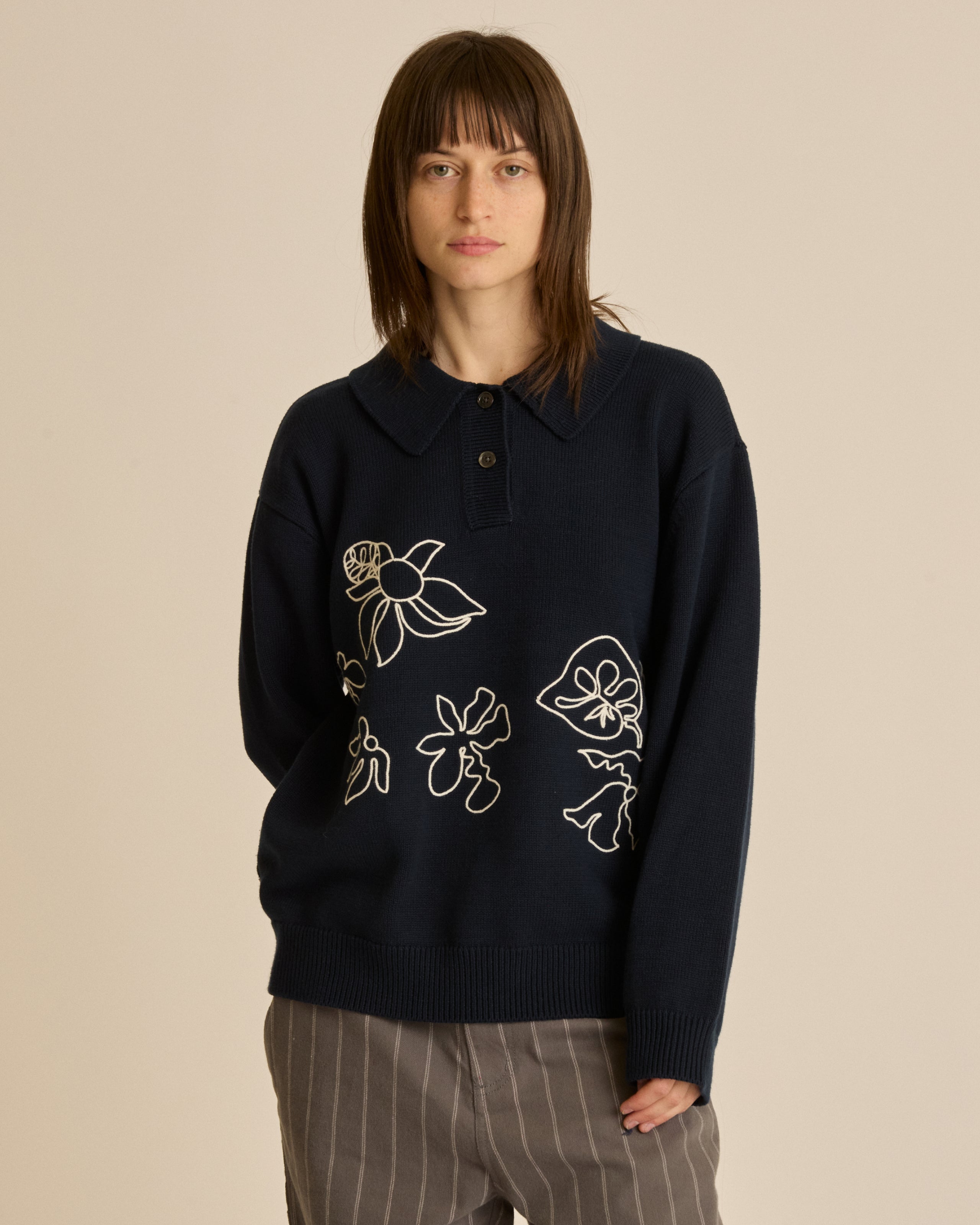 BLOOM POLO SWEATER (zoomed)