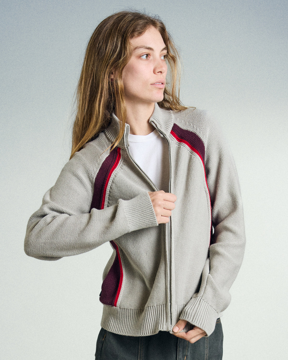 LIZZIE ZIP MOCK SWEATER