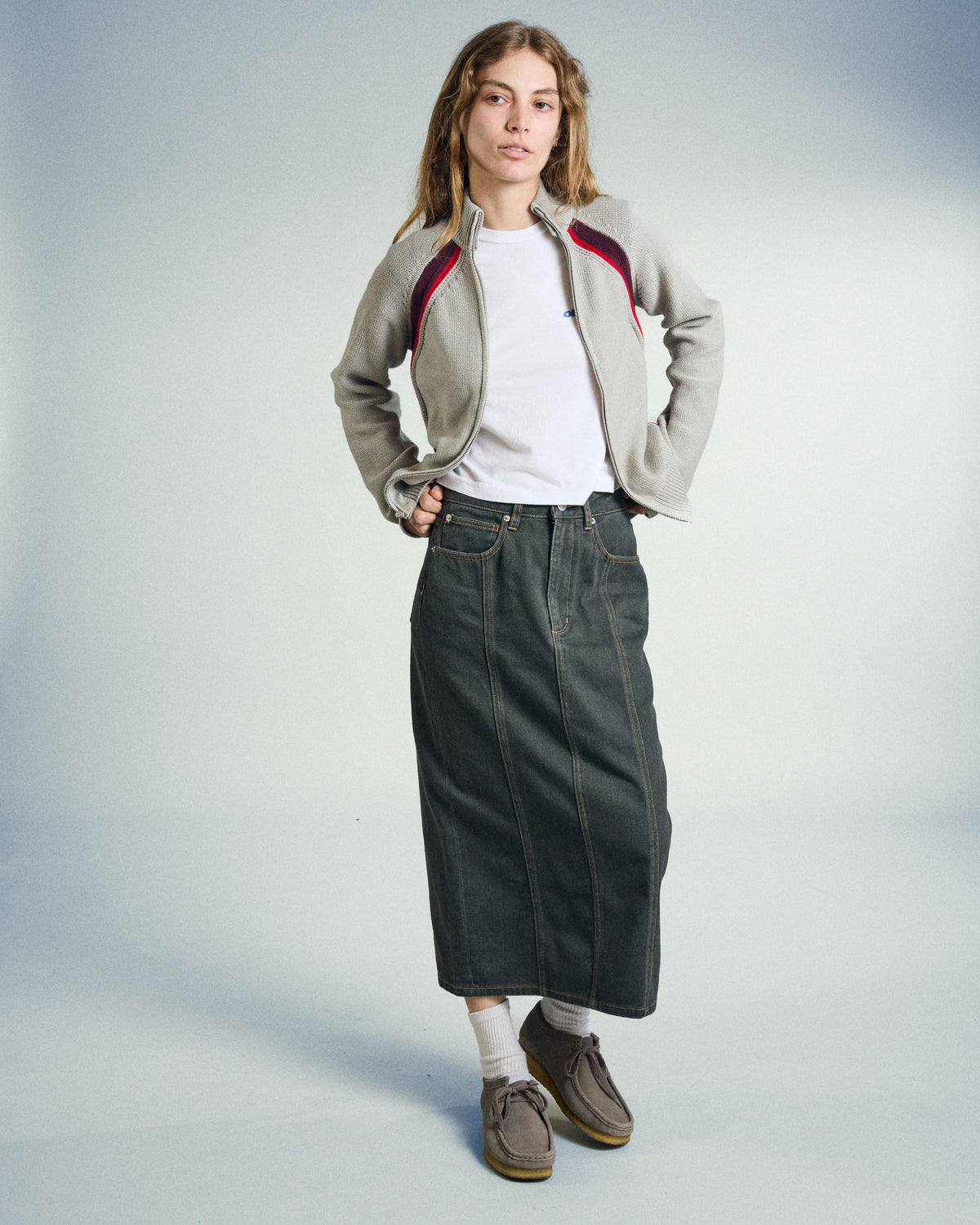 LIZZIE ZIP MOCK SWEATER