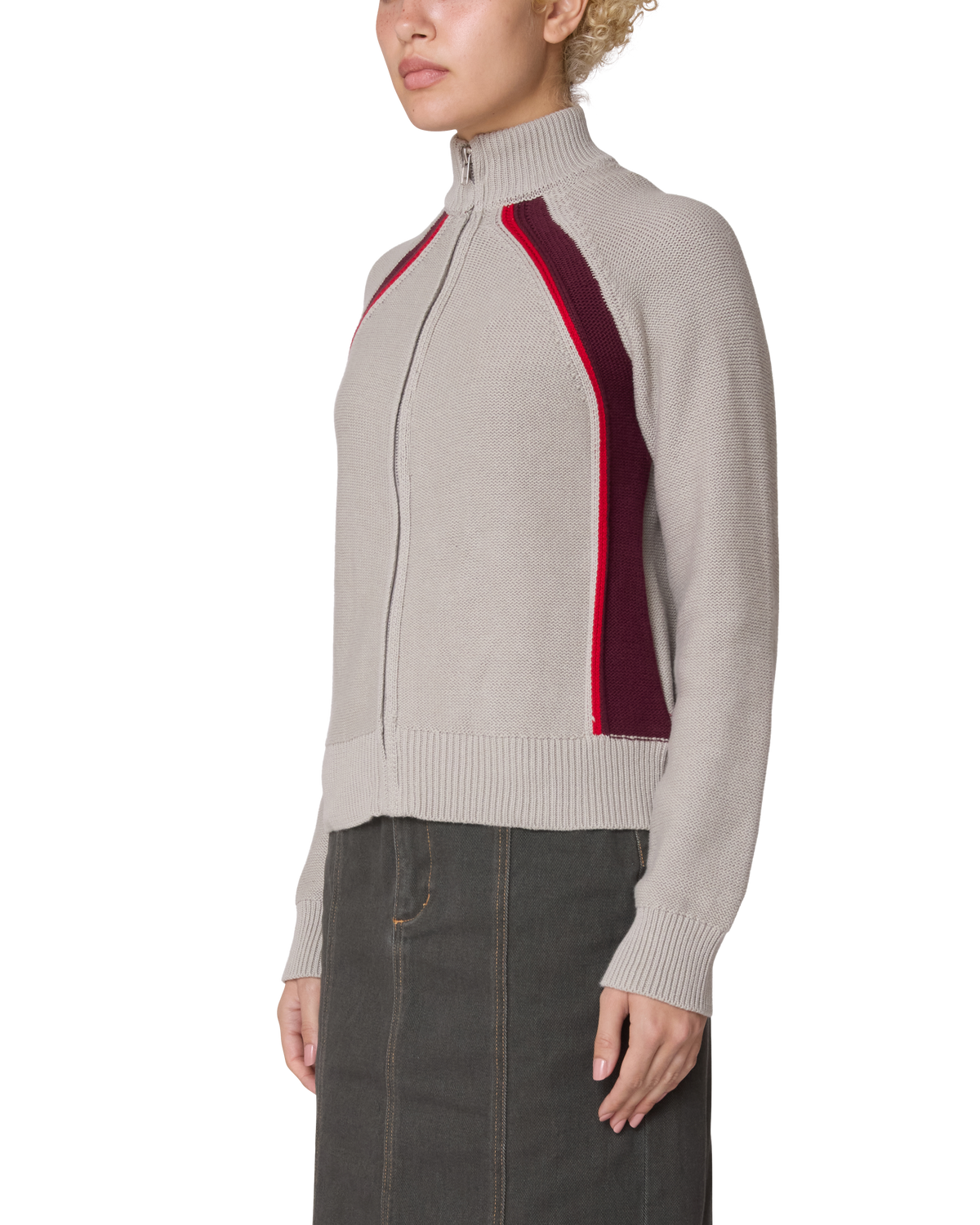 LIZZIE ZIP MOCK SWEATER