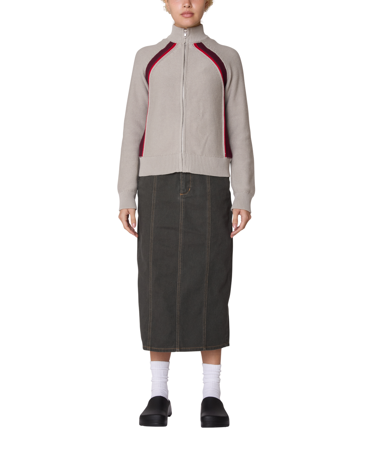 LIZZIE ZIP MOCK SWEATER