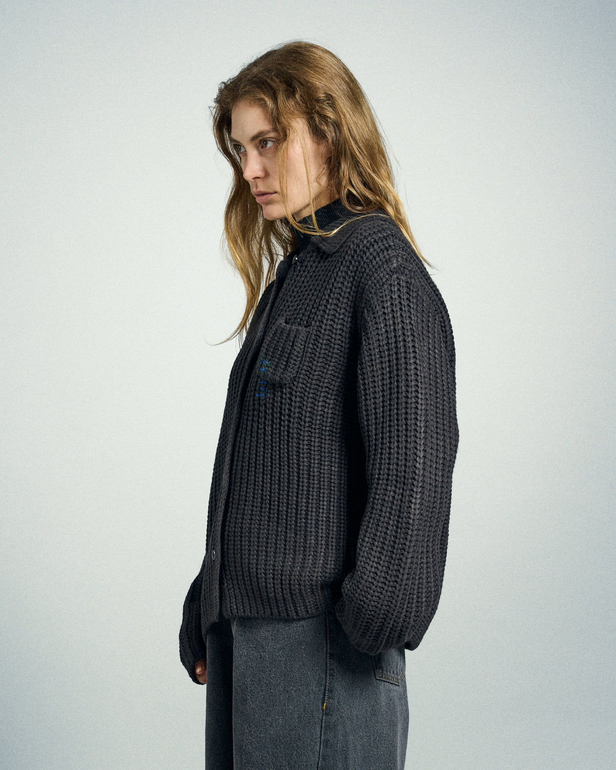 JULIAN BUTTON DOWN SWEATER