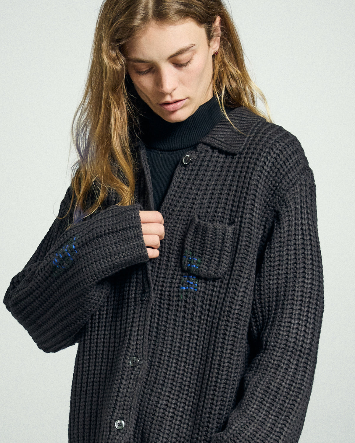 JULIAN BUTTON DOWN SWEATER