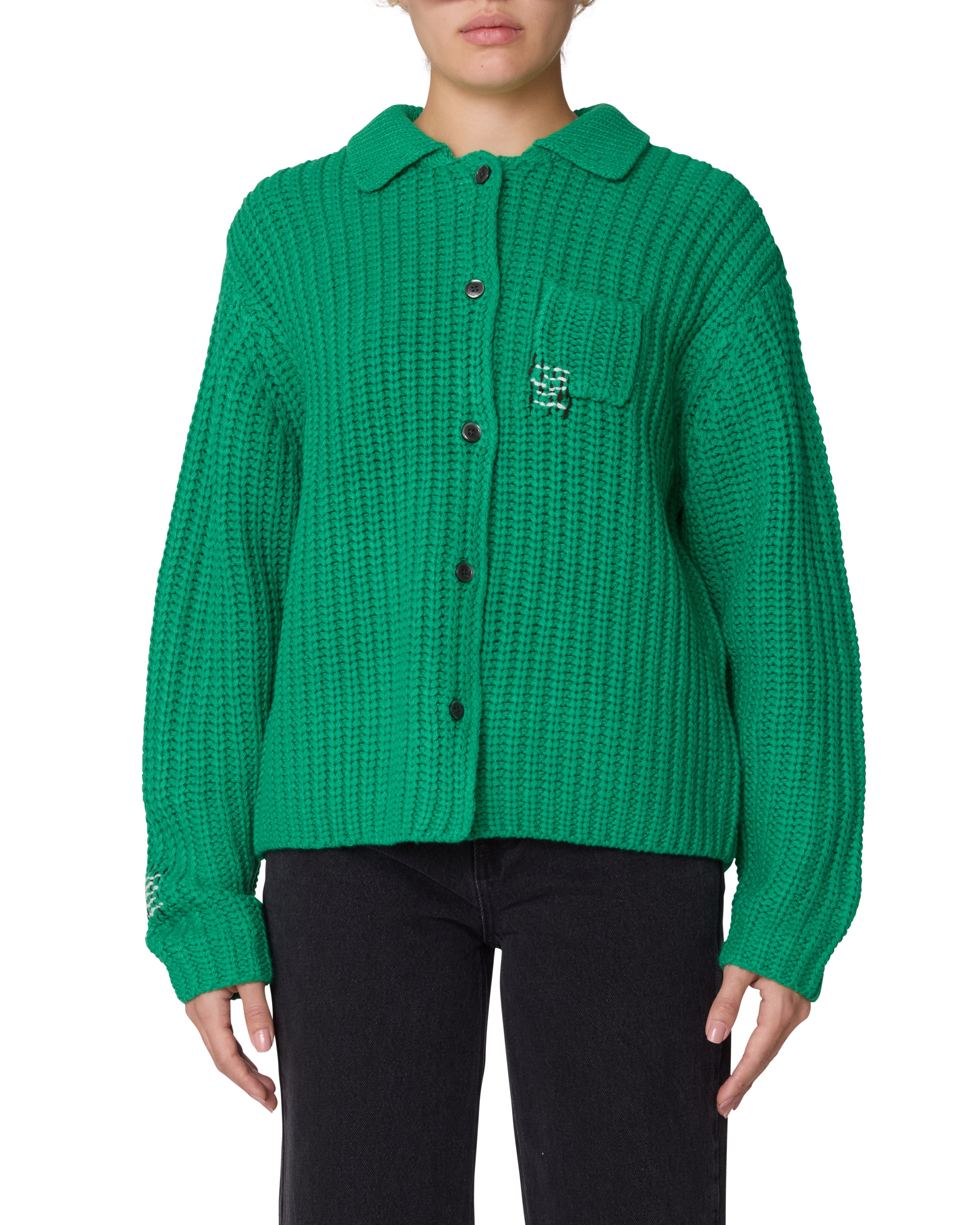 JULIAN BUTTON DOWN SWEATER (zoomed)