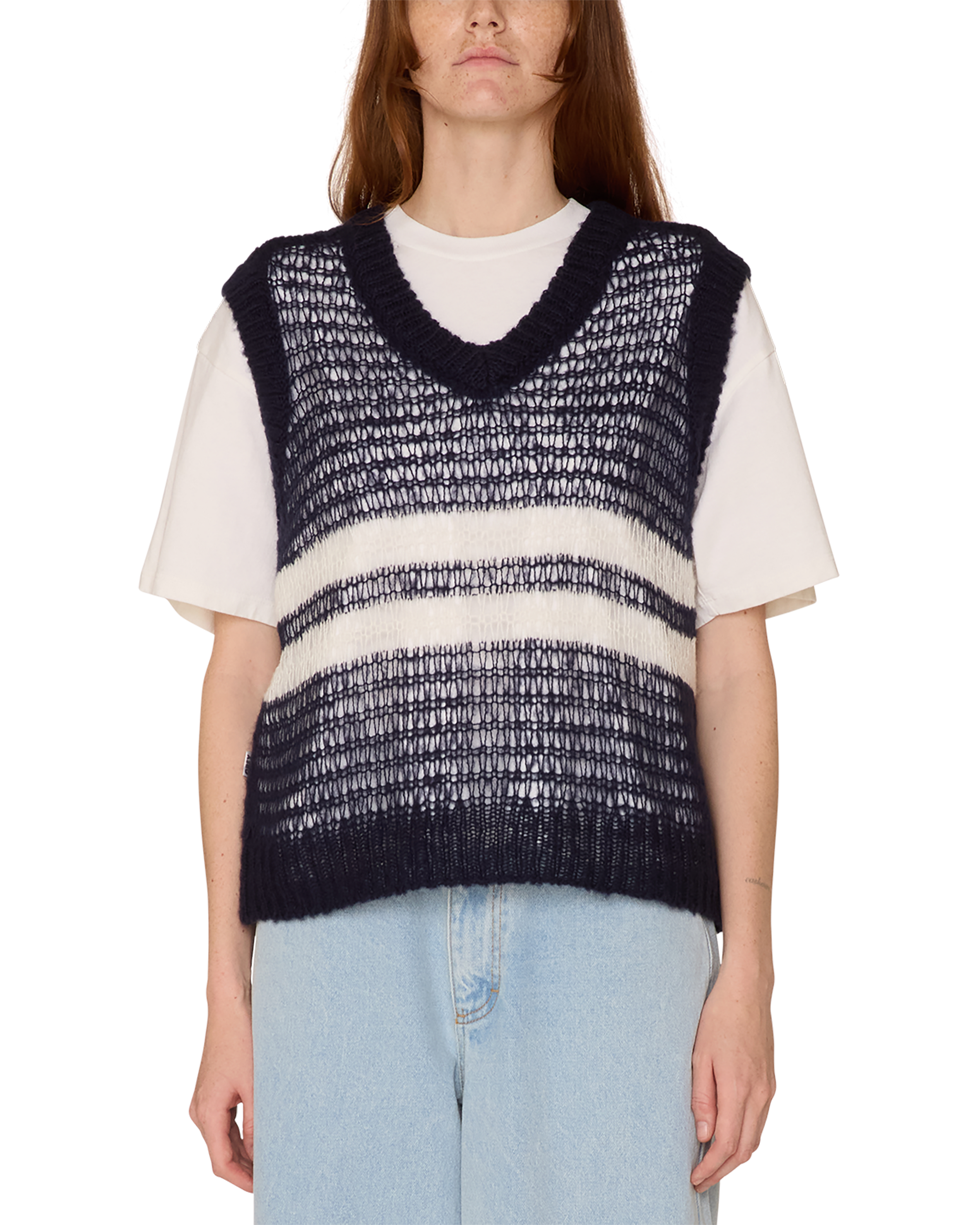 obey oona sweater vest navy (zoomed)