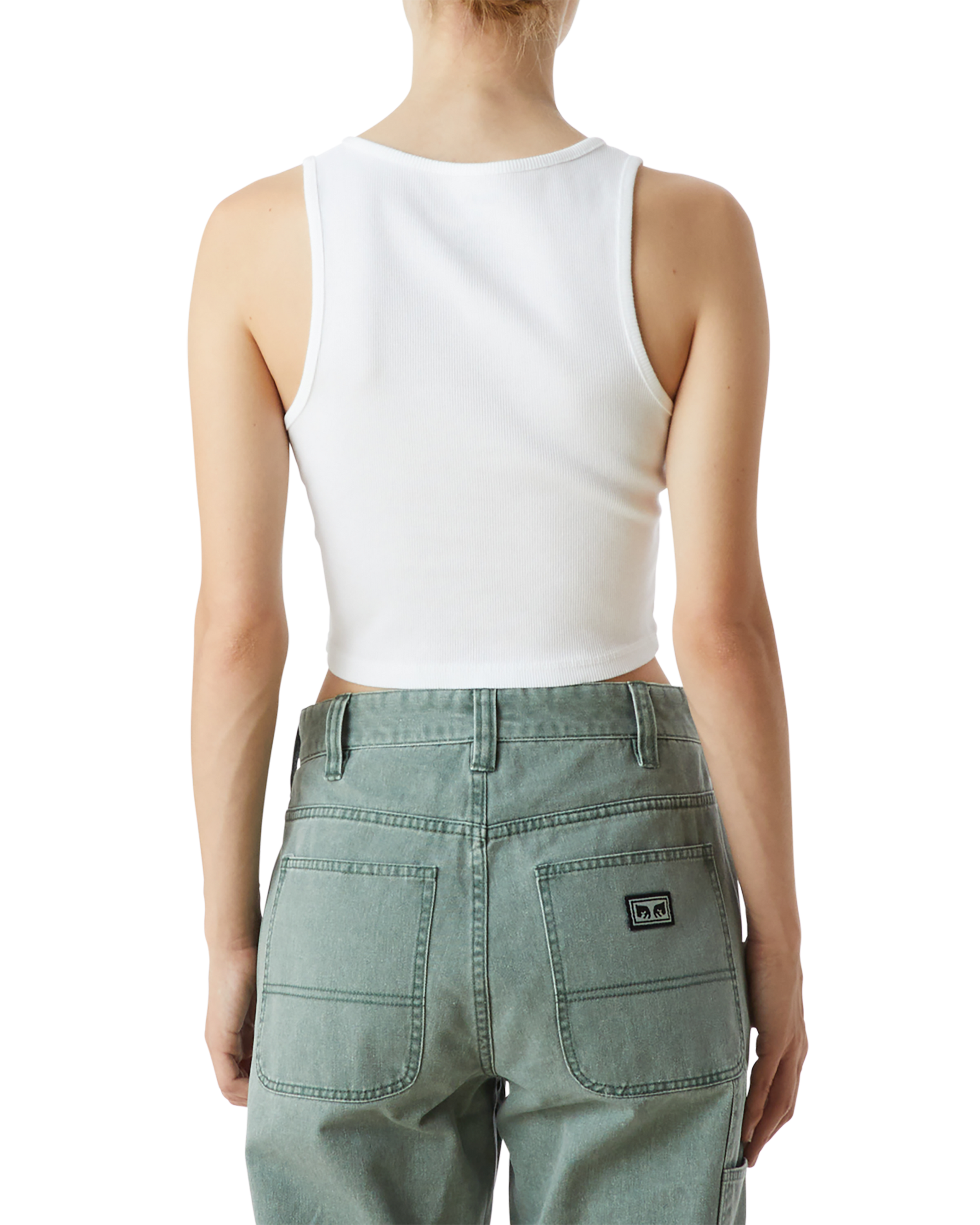 obey studios mini bold megan tank white (zoomed)