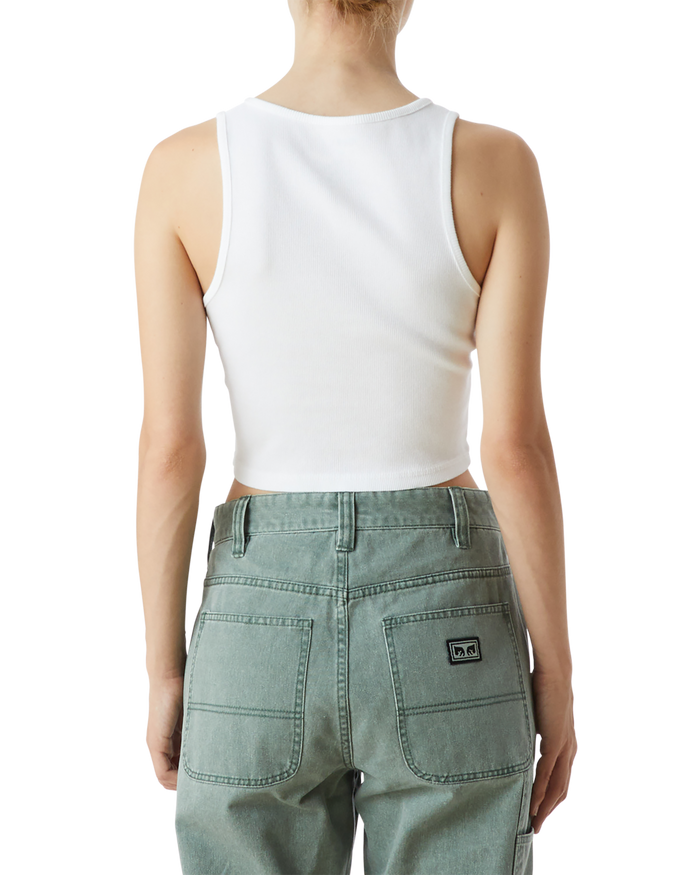 obey studios mini bold megan tank white - alternate view