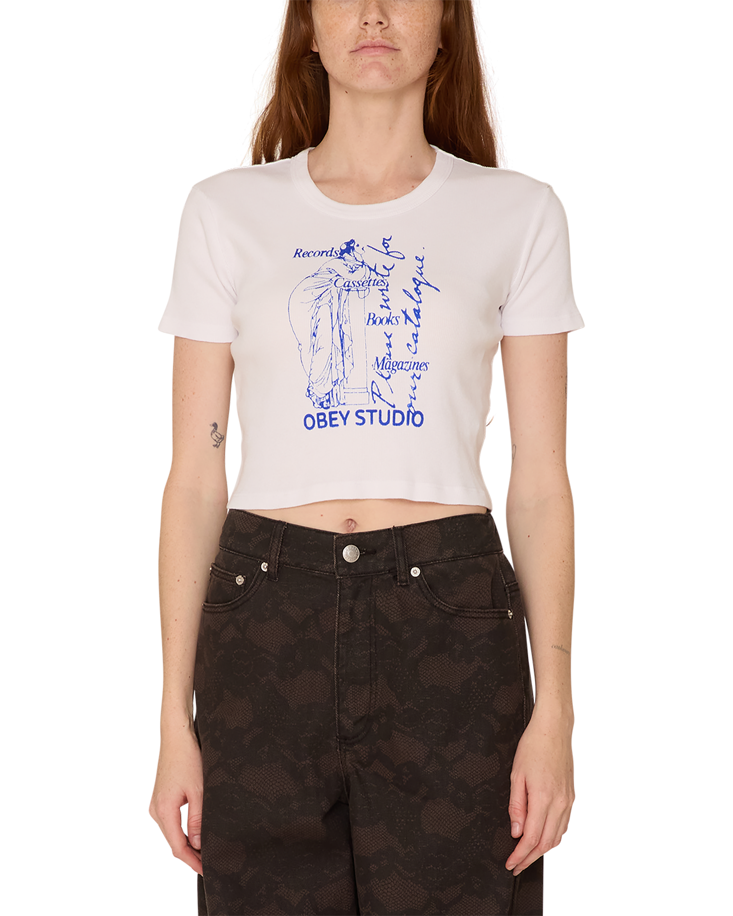 obey catalogue cropped emma t shirt white (zoomed)