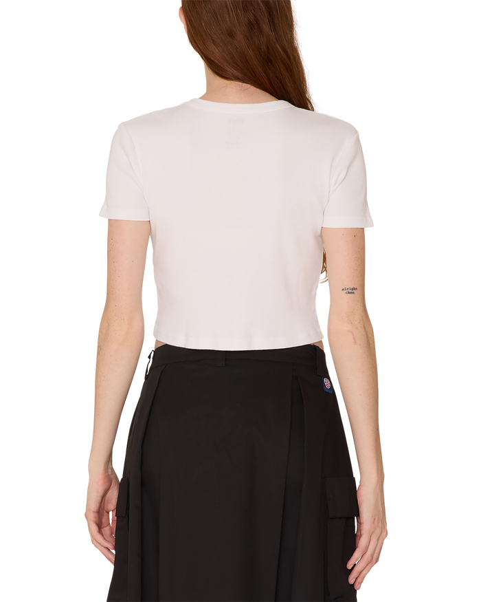 obey jumpy obey cropped emma t shirt white - alternate view