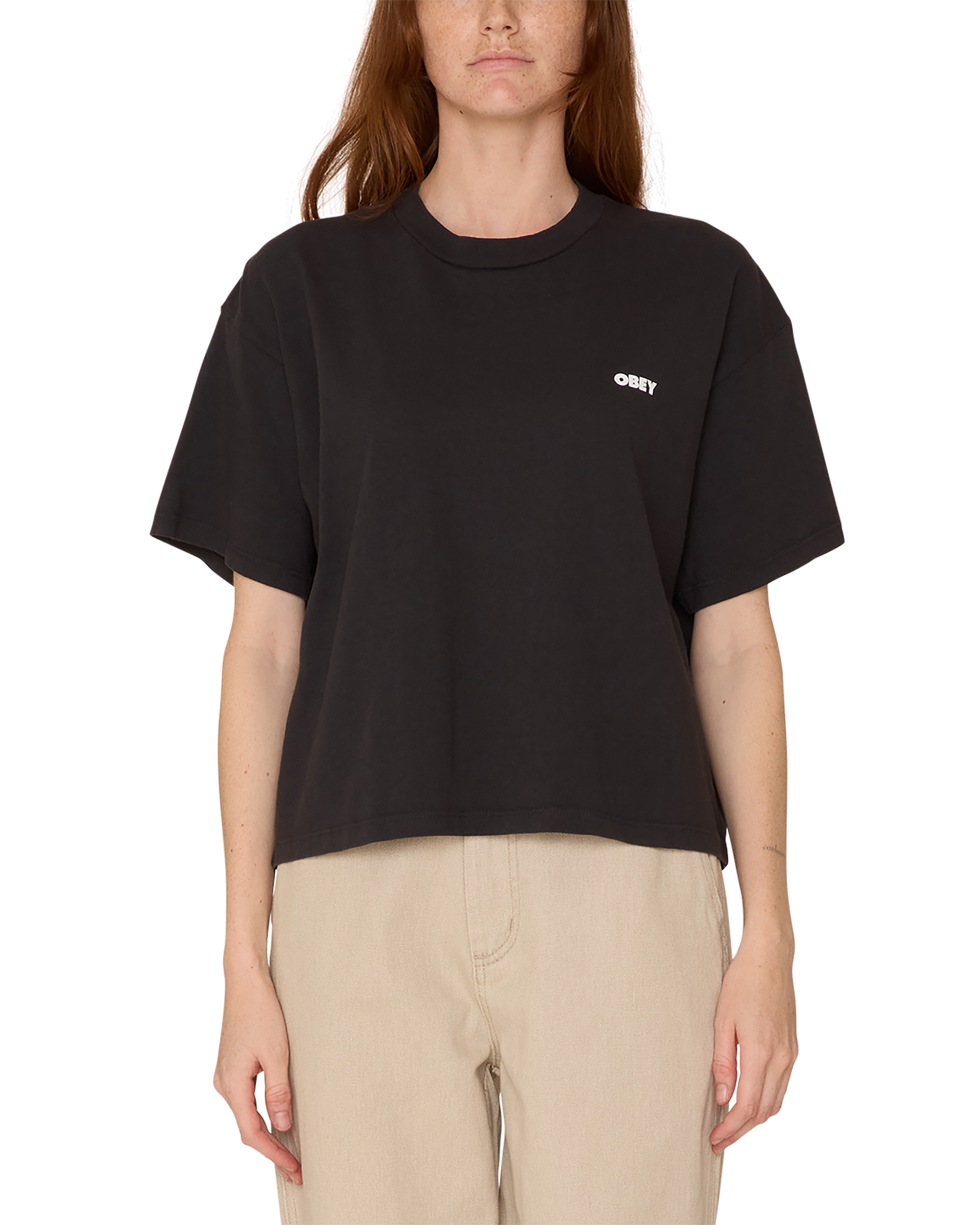 obey disiformation resistance raegan t shirt black (zoomed)