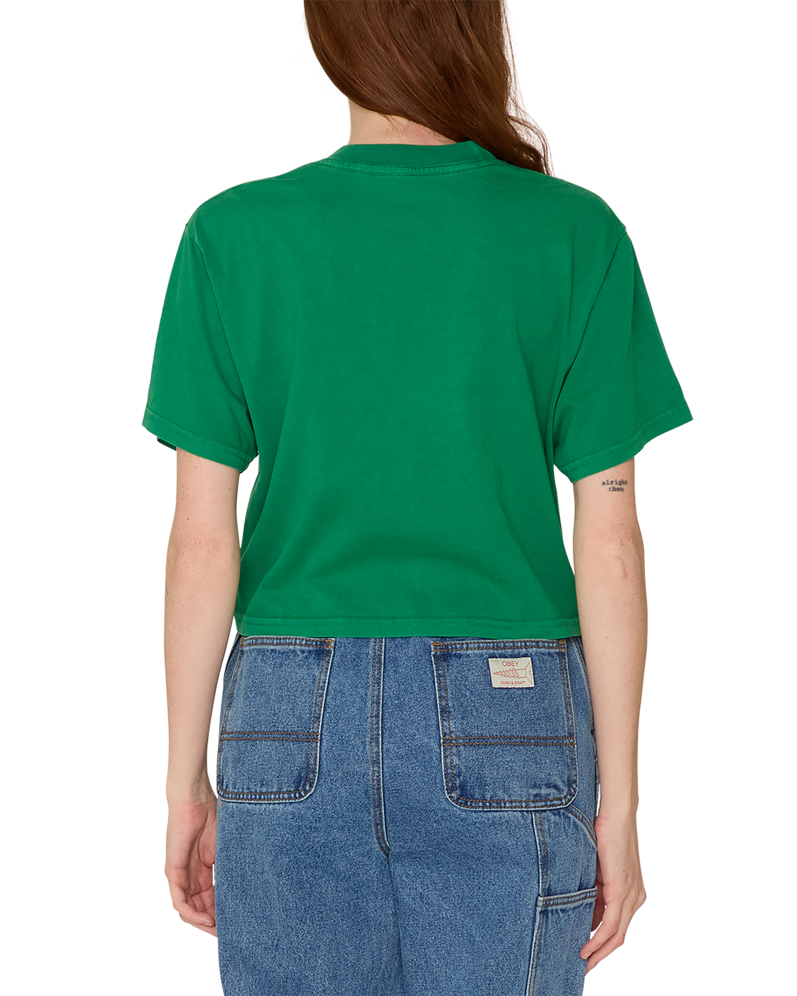 MYSTIC POWERS OF OBEY WEEKEND CROP T-SHIRT (zoomed)