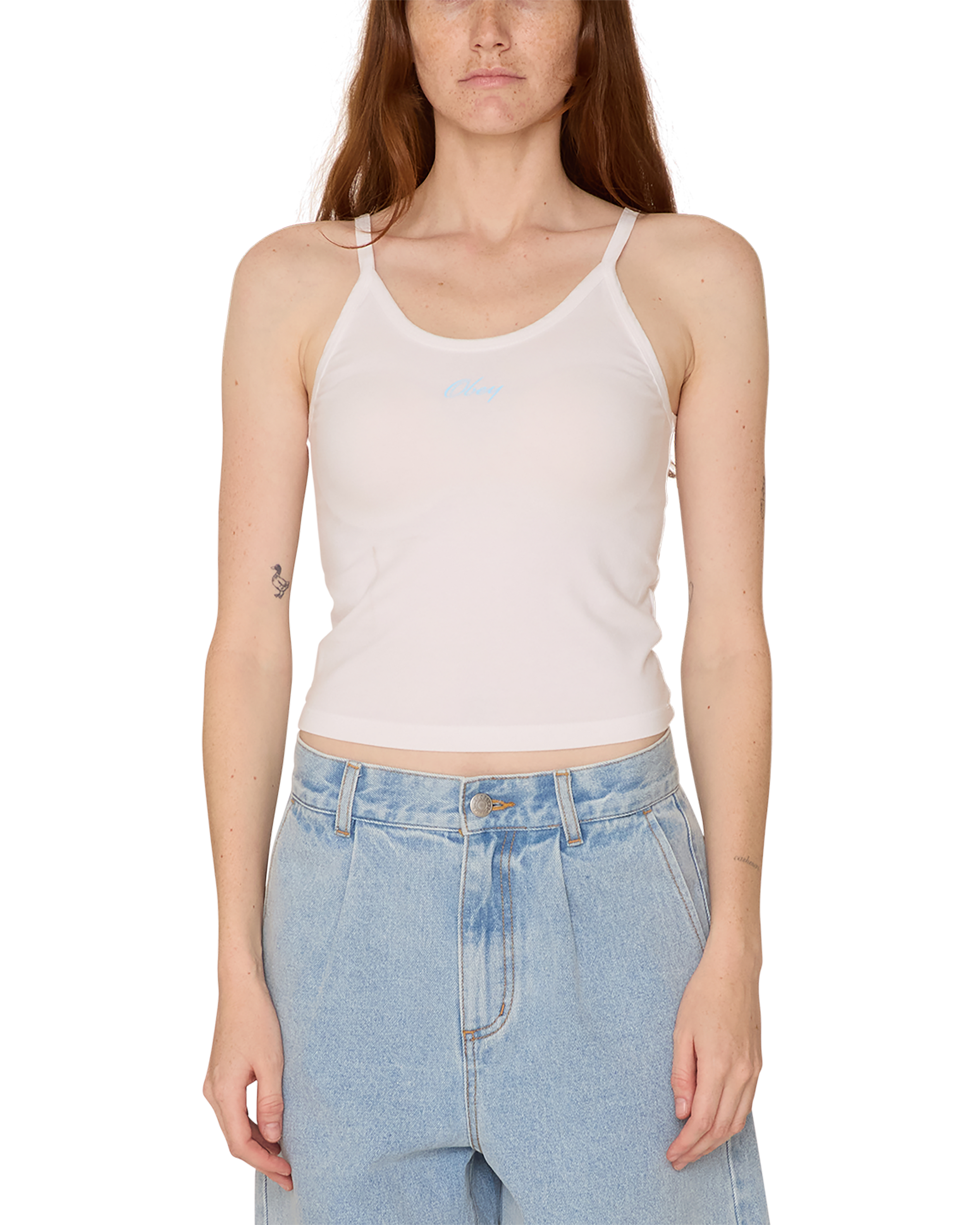 obey baby script bryn tank white (zoomed)