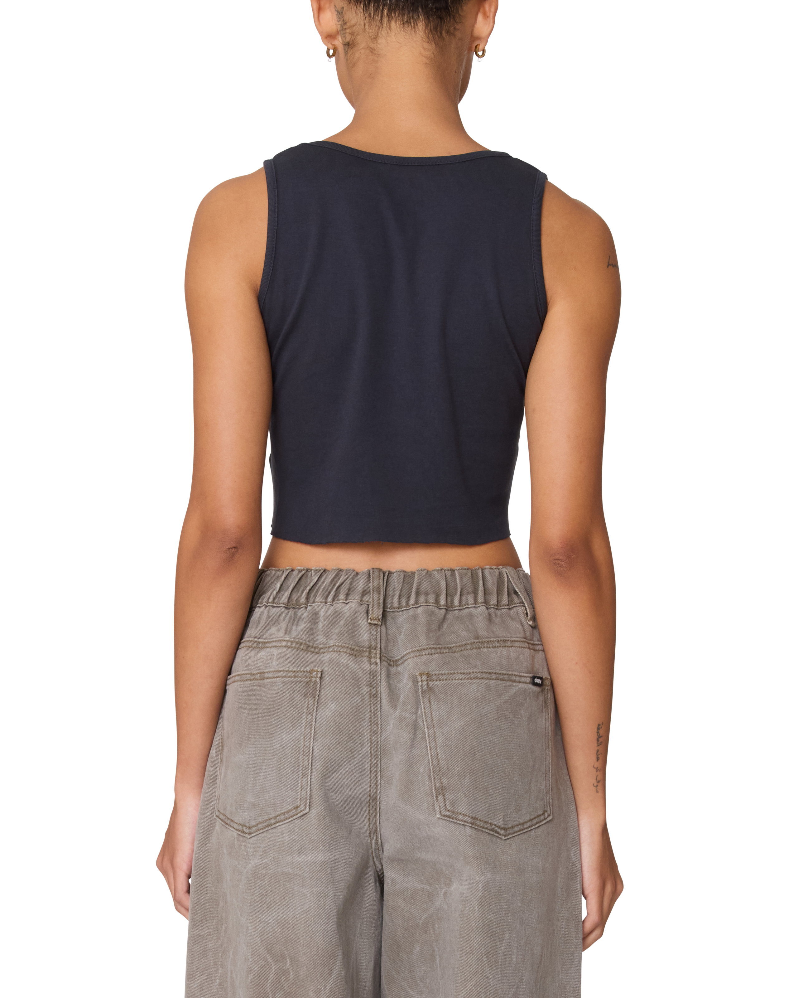 PLANET MORGAN RAW EDGE RIB TANK (zoomed)