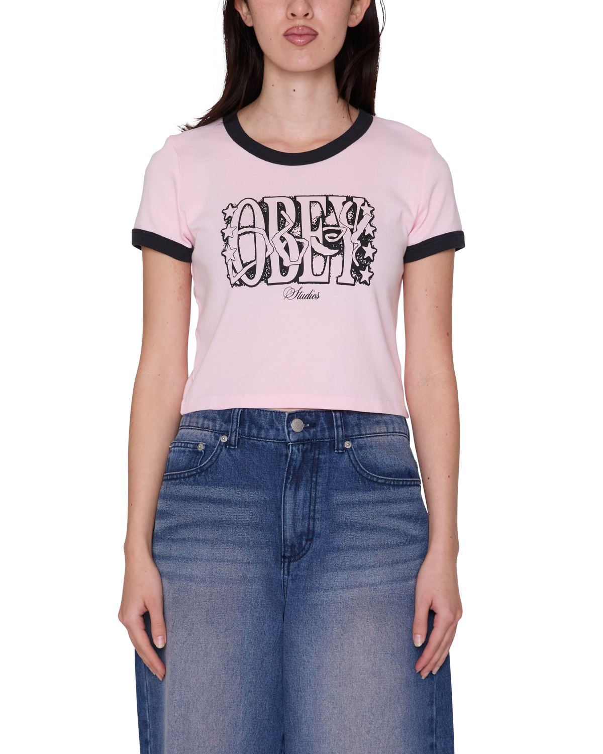 STAR STAMP KACI RINGER T-SHIRT (zoomed)