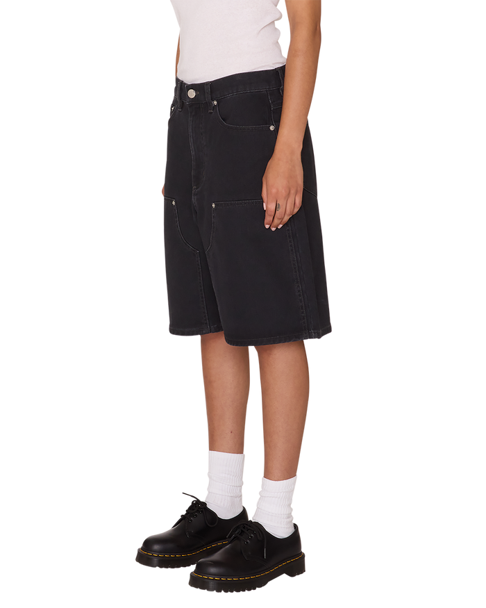 obey shift panel short digital black faded wash - alternate view