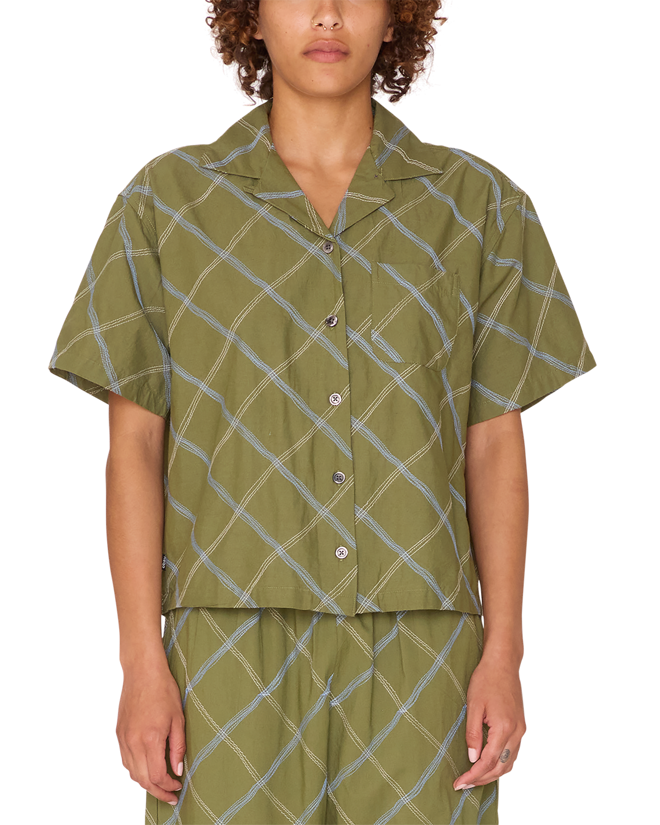 LILITH DIAMOND STITCH SS SHIRT (zoomed)