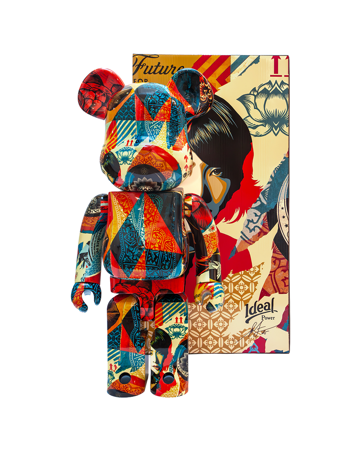 Shepard Fairey collage BEARBRICK 1000% (zoomed)