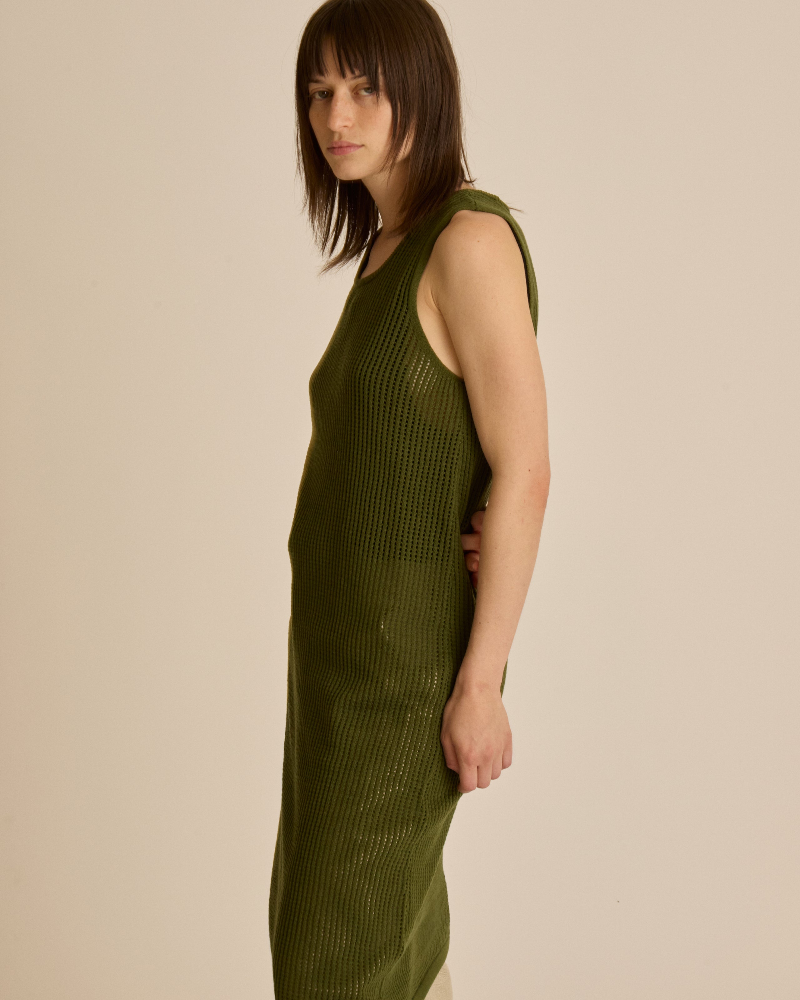 MINERVA OPEN STRIPE DRESS (zoomed)