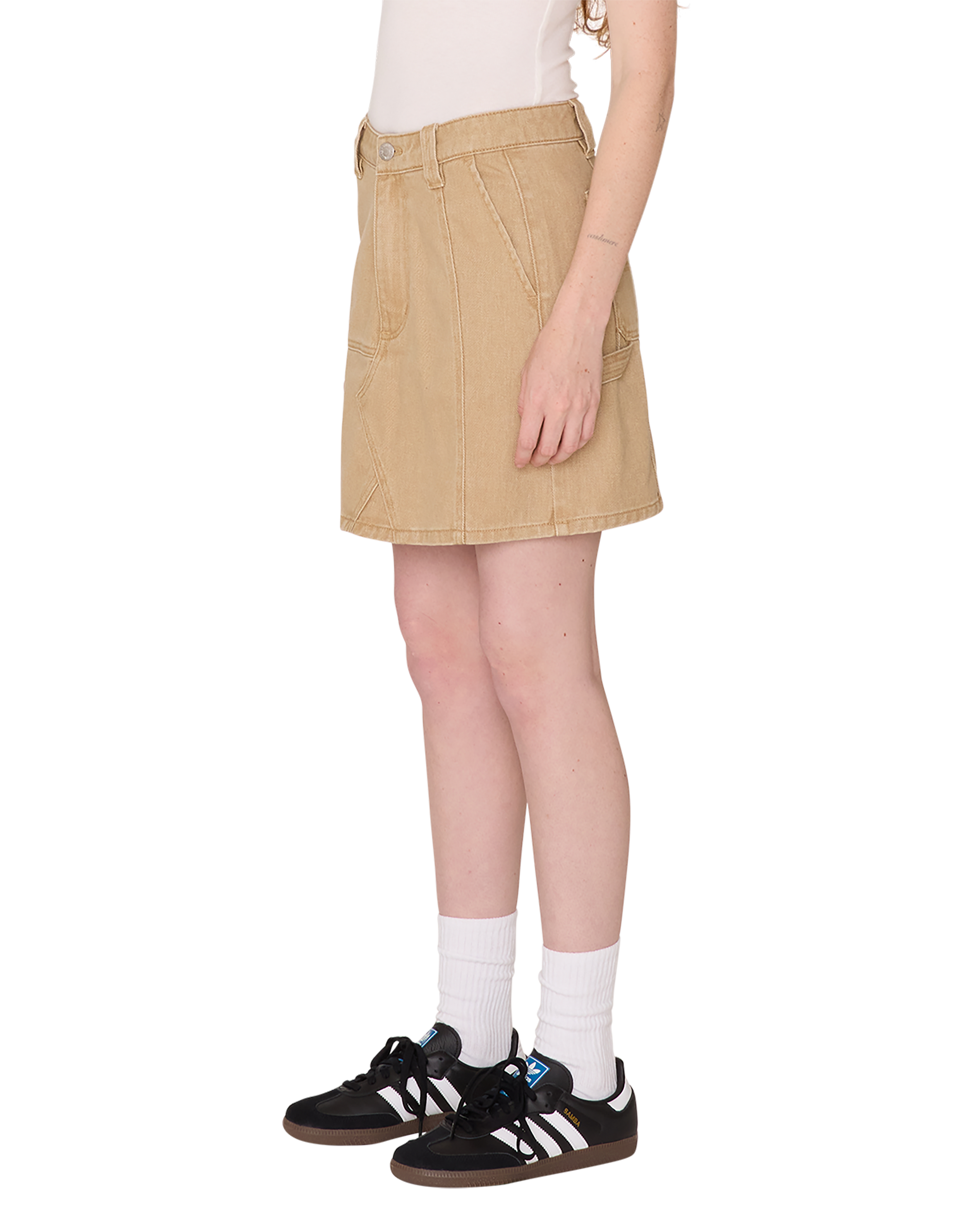 obey fixx mini skirt incense faded wash (zoomed)