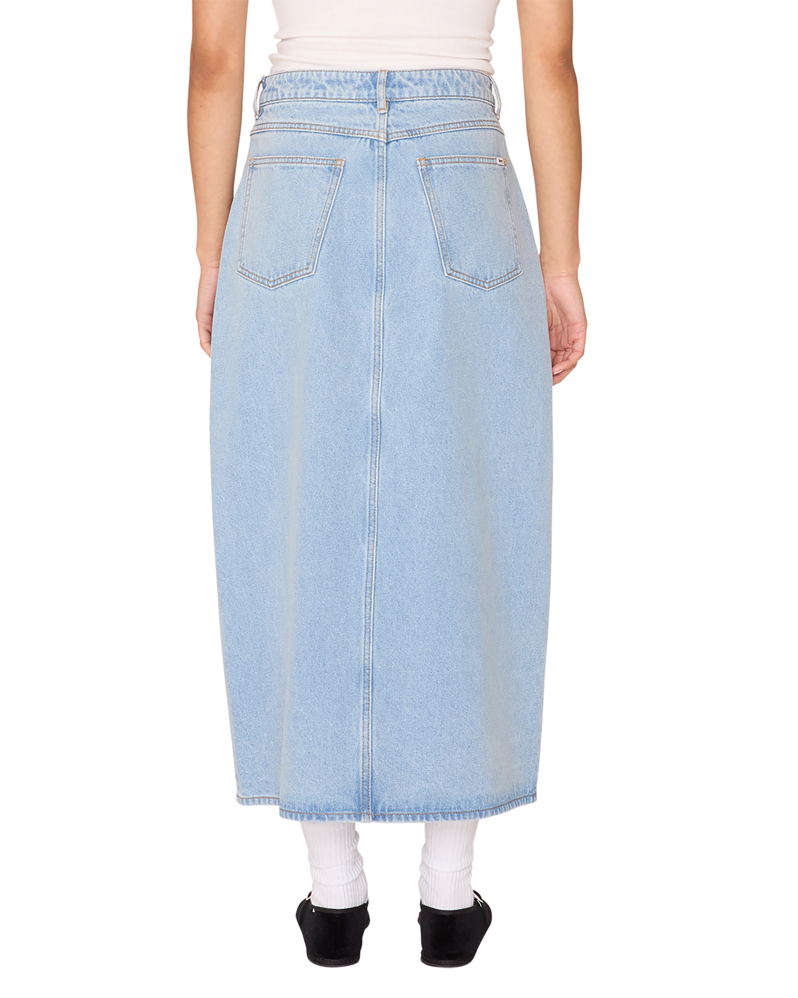 obey simplex denim skirt cirrus (zoomed)