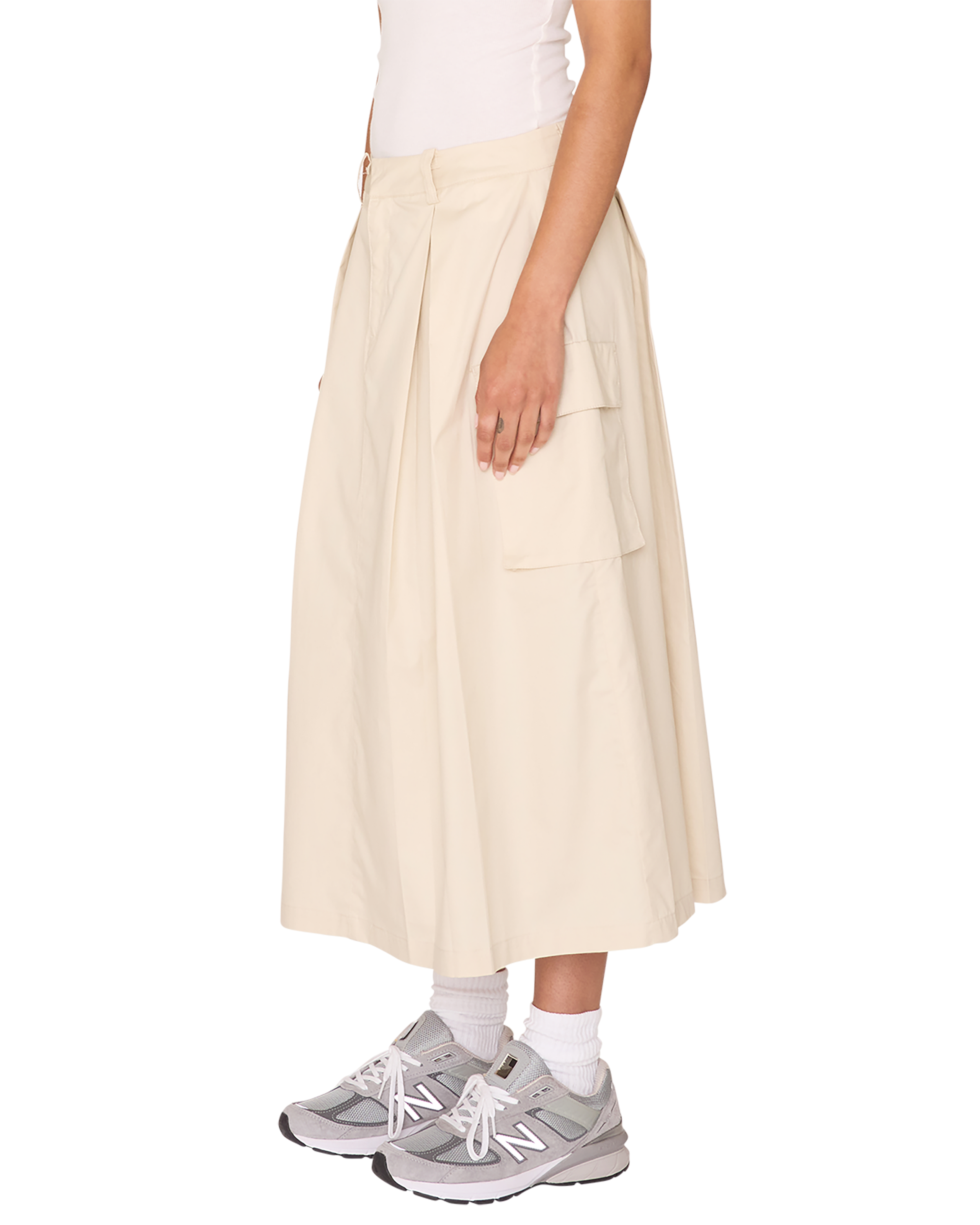 obey surface cargo skirt silver birch (zoomed)