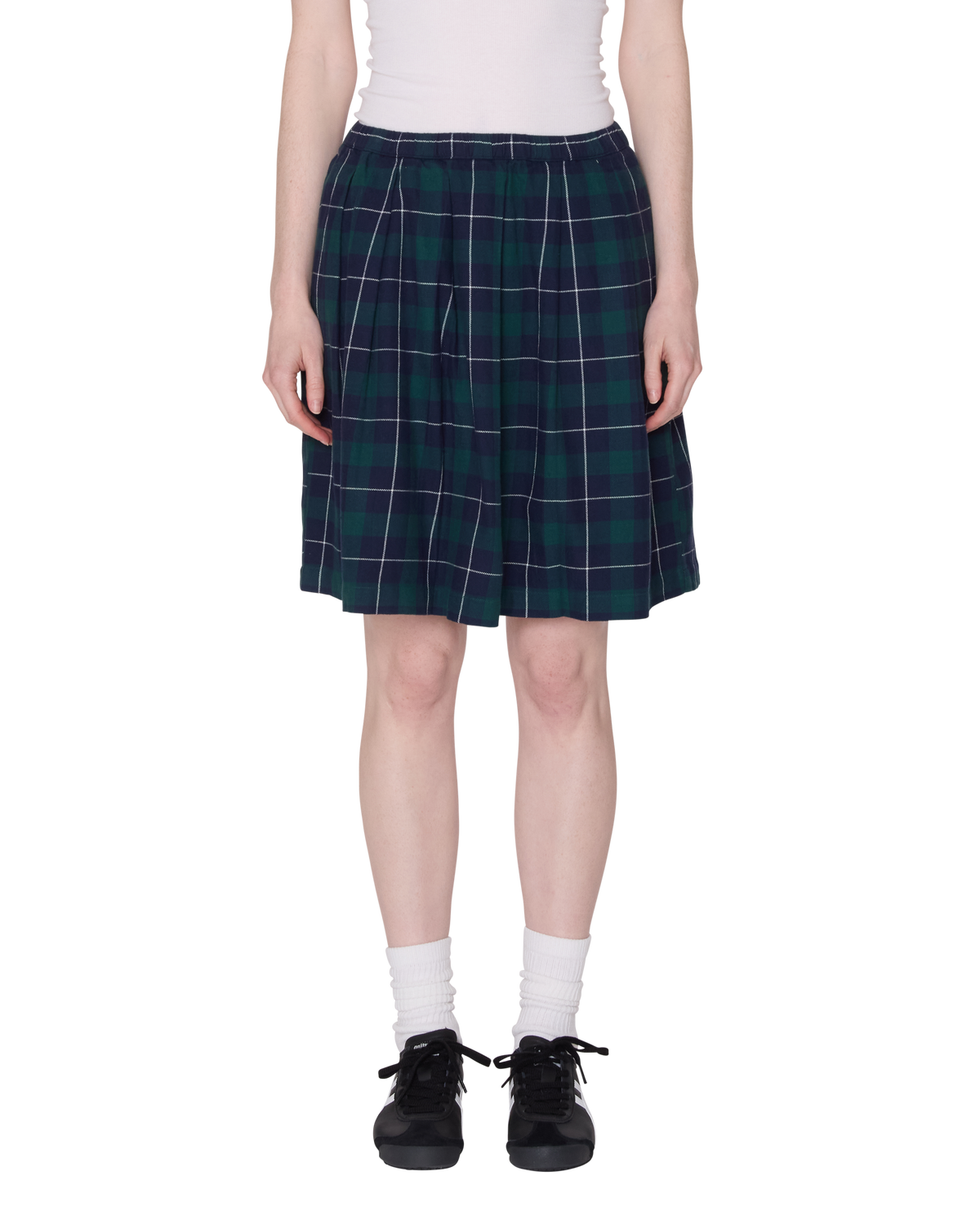 obey-shelly-plaid-pleated-skirt-green-multi