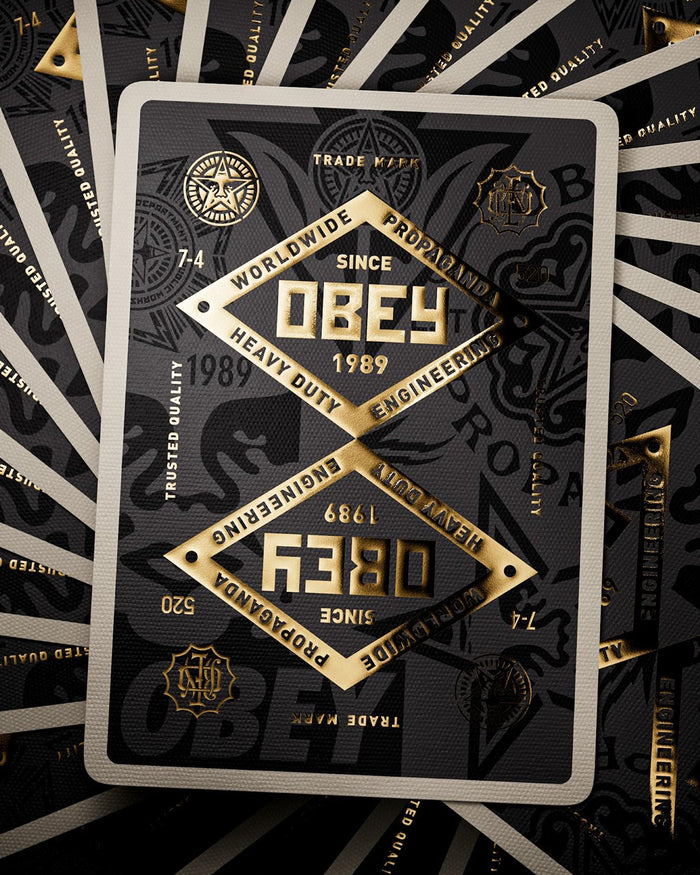 OBEY PLAYING CARDS gold - alternate view